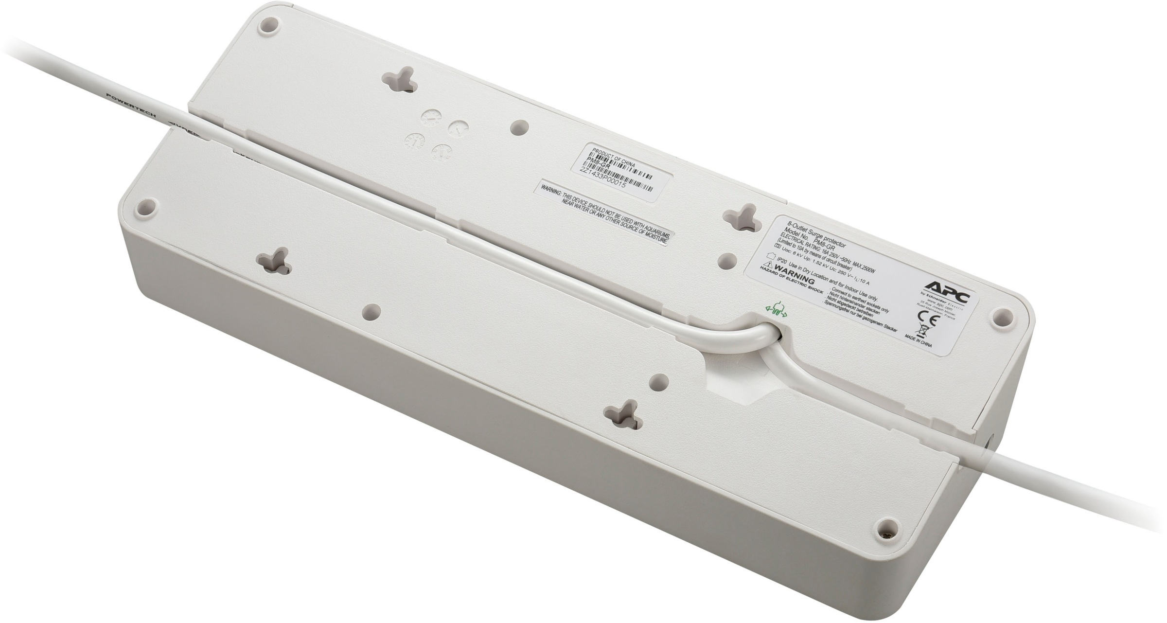 APC Steckdosenleiste »SurgeArrest Essential«, 8-fach, (Ein- / Ausschalter-LED-Statusanzeige-USB-Anschlüsse Kabellänge 2 m)