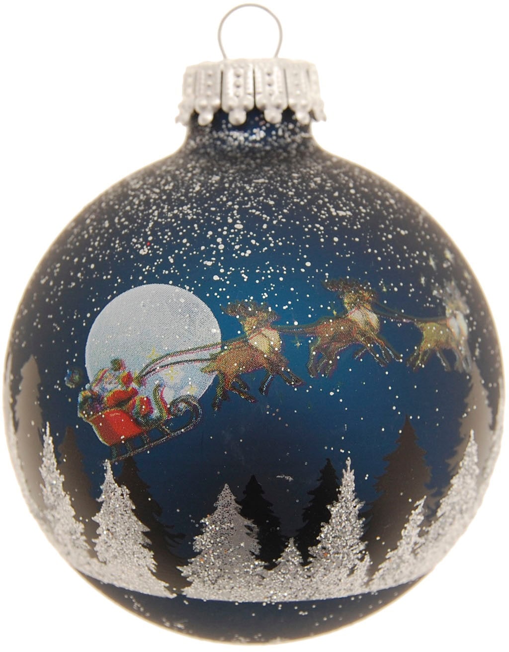 Krebs Glas Lauscha Weihnachtsbaumkugel »Spirit of Christmas, 7 cm«, (Set, 4 St.), Weihnachtsdeko, Christbaumschmuck, Christbaumkugeln aus Glas