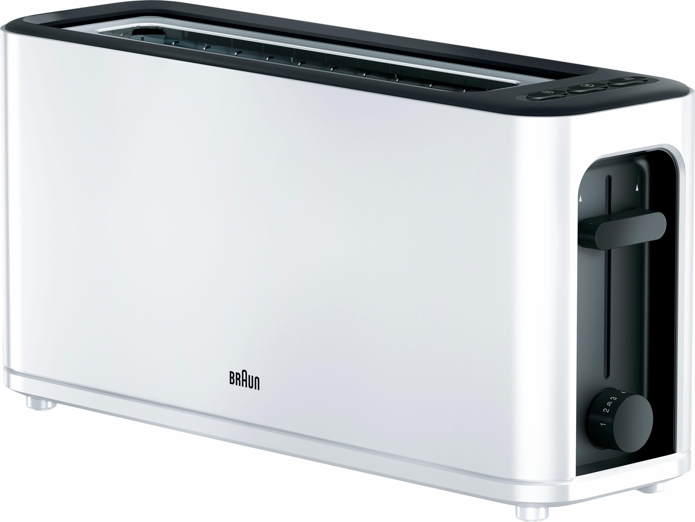Braun Toaster »PurEase HT 3110 WH - 2 Langschlitze, 7 Stufen, Auftau- Aufwä günstig online kaufen