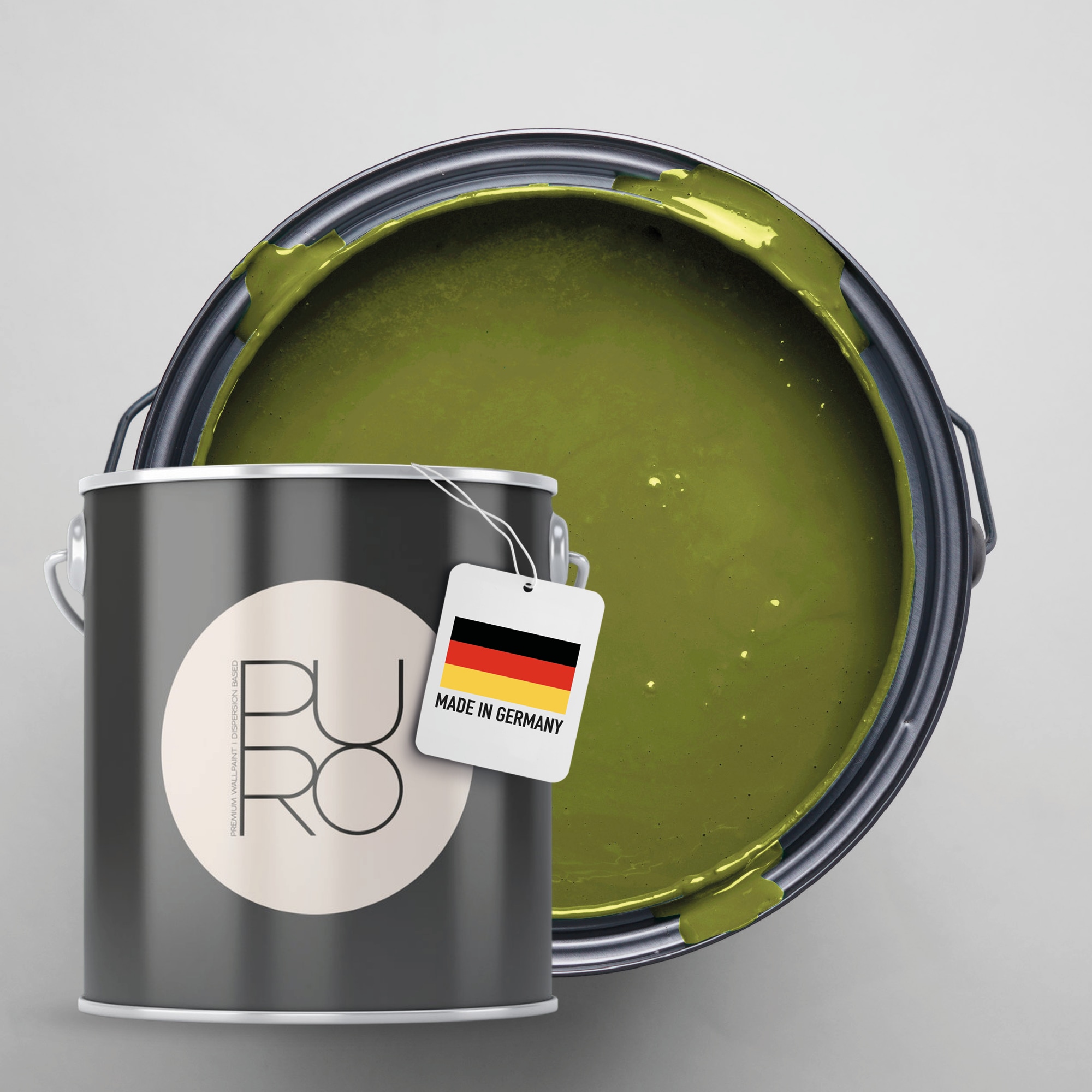 A.S. Création Wandfarbe »Premium Innenwandfarbe PURO Tuchmatt gentle lime« ideal für Wohnzimmer, Schlafzimmer, Flur und Küche, Farbwelt Grün