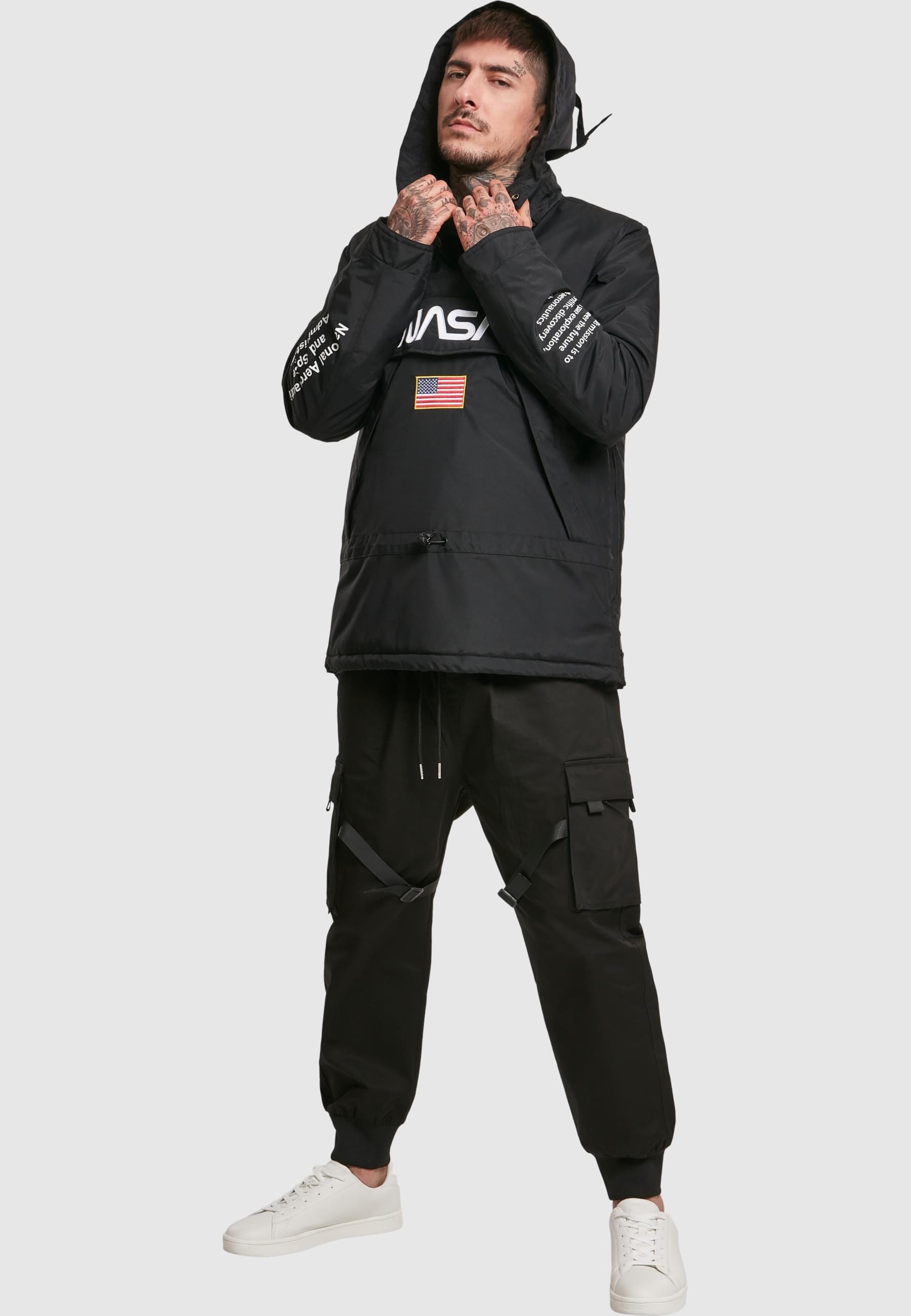 MisterTee Windbreaker »MisterTee Herren NASA Windbreaker« 1 Stk. tlg. ohne Kapuze