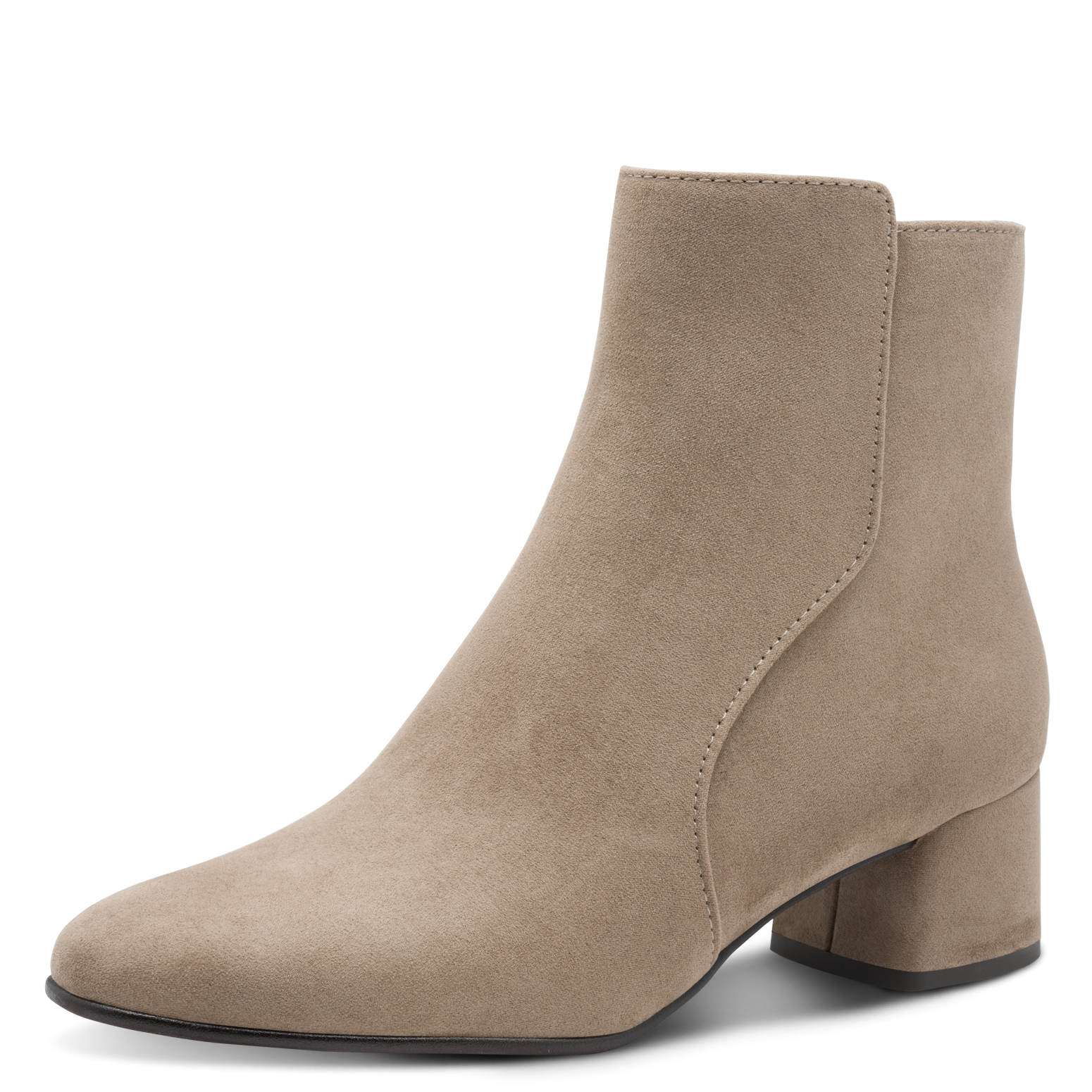 MARCO TOZZI Stiefelette, Blockabsatz, Businessschuh, Ankleboots mit Ziernähen