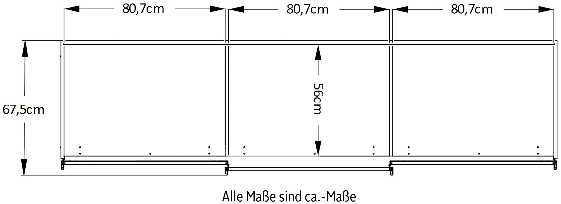 STAUD Schwebetürenschrank »Sinfonie Plus, edles Design in hochwertiger Qualität, Made in Germany«, (in 4 verschiedenen Ausstattungen erhältlich), Mit kombinierter Glas-Spiegel-Front, viele Varianten