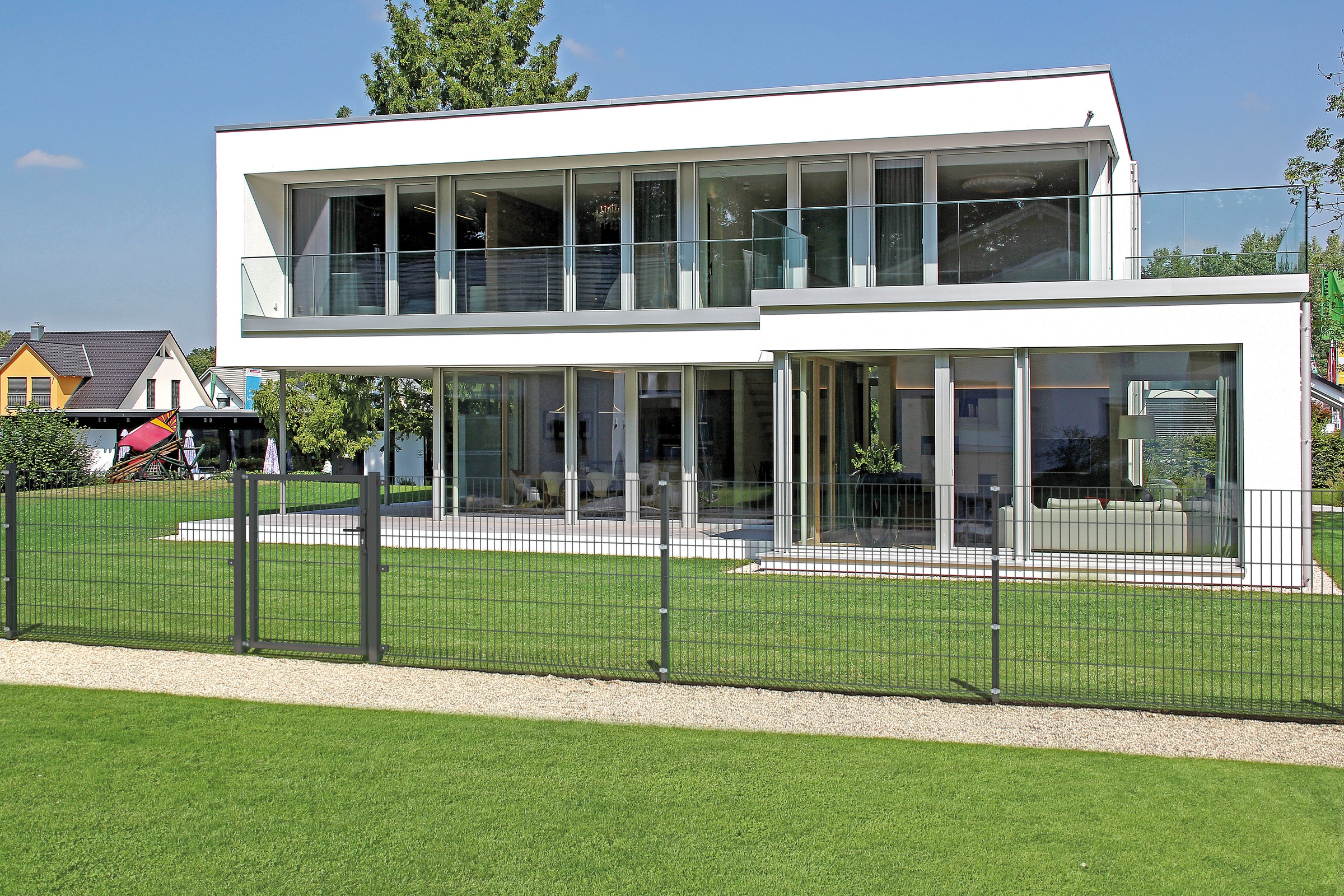 Alberts Zaunpfosten 60x40 mm für Doppelstabmattenzaun, 150 cm, mit Klemmlaschenbefestigung