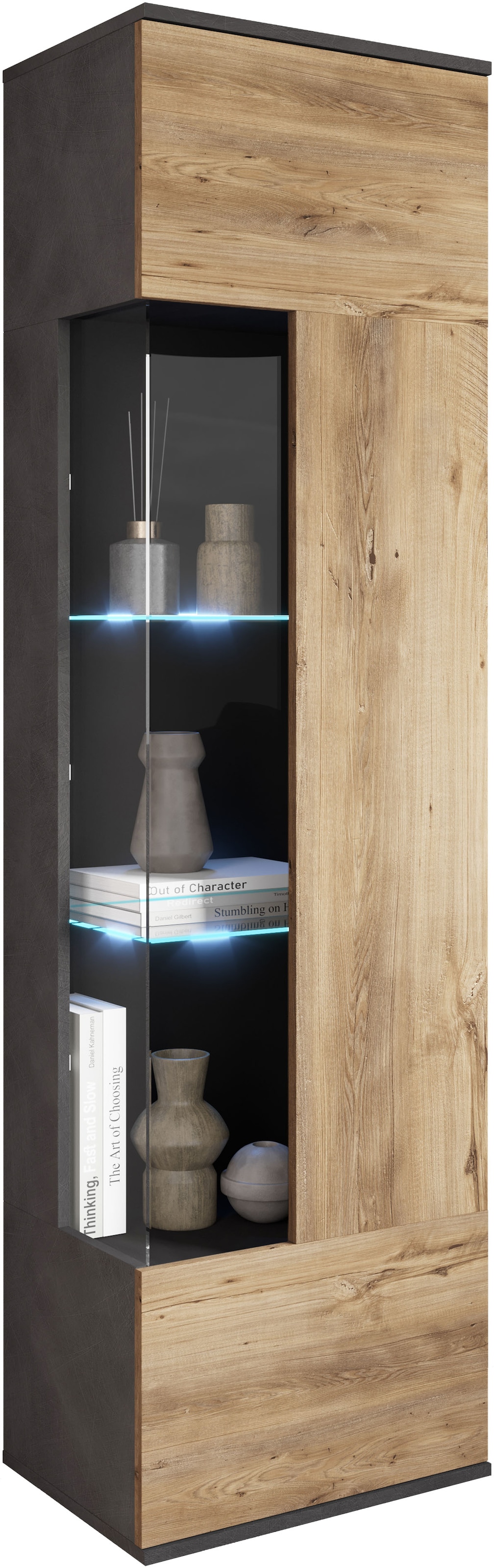 INOSIGN Vitrine »Kenia, stehend und hängend, Türanschlag wechselbar«, (1 St.), Vitrineschrank mit Glastüren 160 cm Höhe