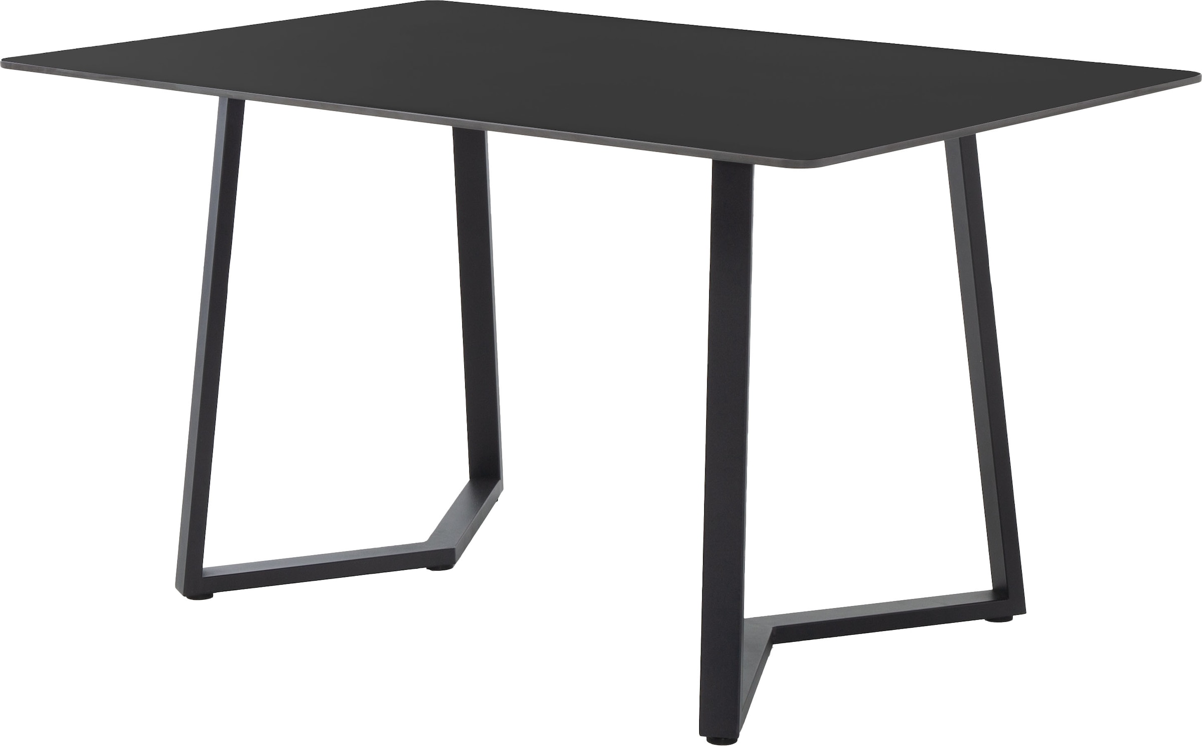 Jockenhöfer Gruppe Eckbankgruppe »Tisch, Bank und 2 Stühle, Taschenfederkern« Set, 4 tlg. Tisch (140x90cm) schwarz, Bank und Stühle anthrazit oder beige