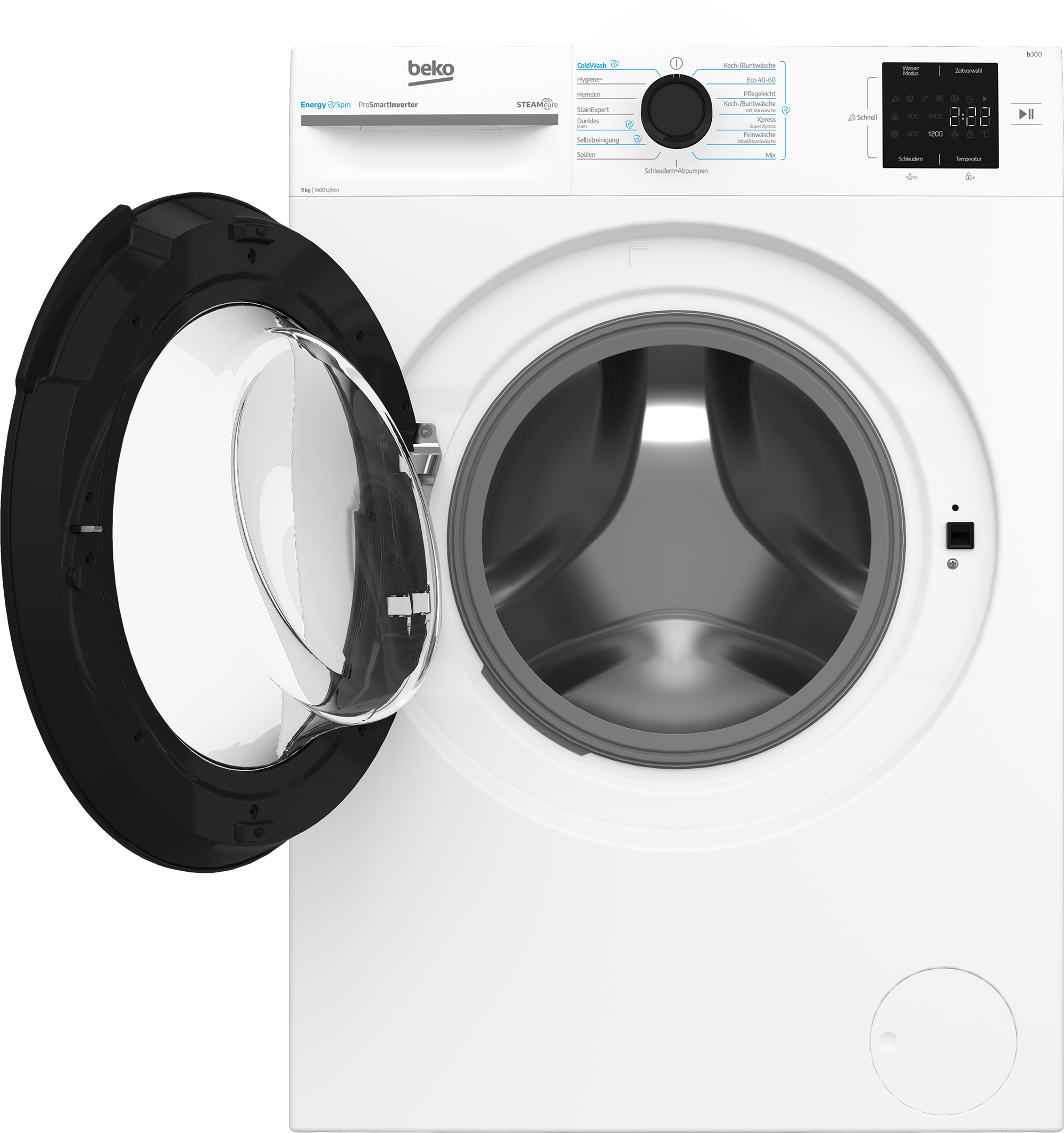 BEKO Waschmaschine »BM3WFU3941X« 9 kg 1400 U/min EnergySpin – optimierte Waschbewegungen für gründliche Reinigung.