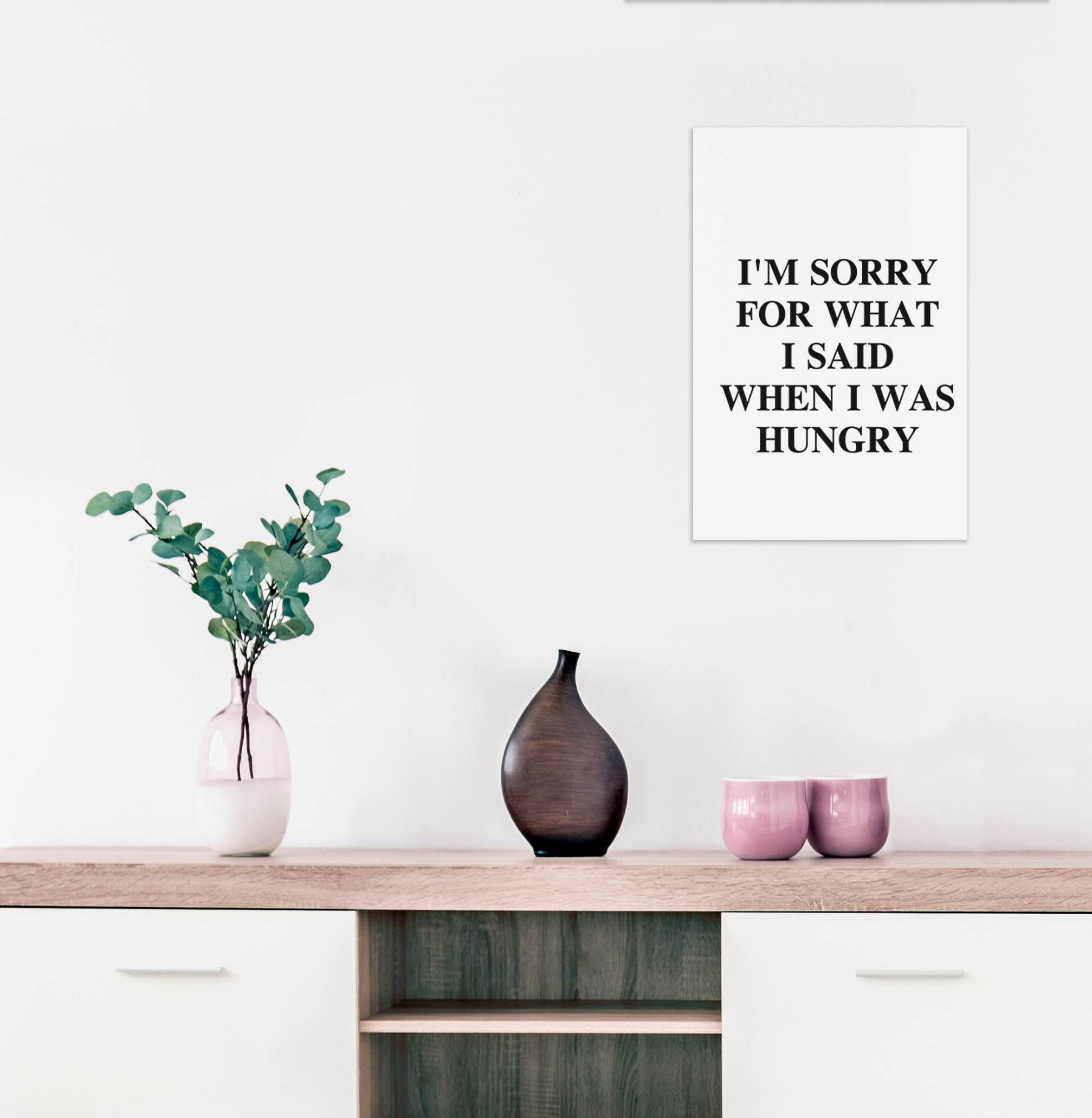 queence Wanddekoobjekt »I´m sorry for what I said ...«, Stahlschild, Blechschild, Spruch, Witzig, Wanddeko, retro, 20x30cm