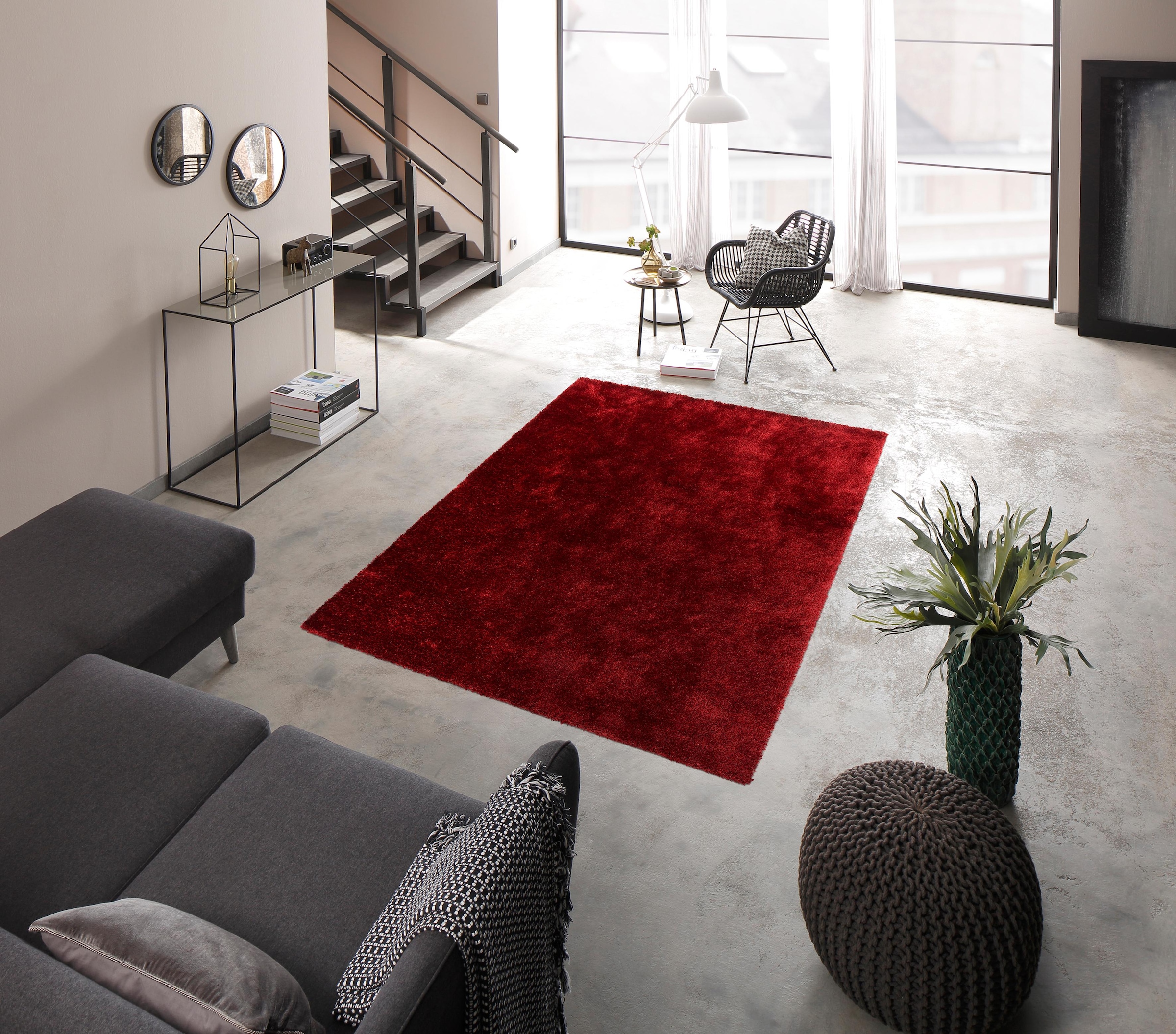 3. Bild von Bruno Banani Hochflor-Teppich »Dana Teppich«, rechteckig
