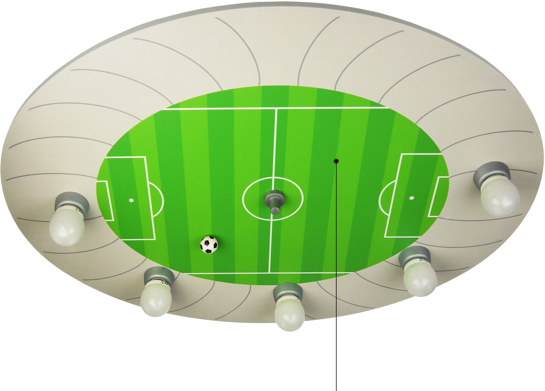 niermann Deckenleuchte »Fußball-Stadion«, 5 flammig, Leuchtmittel E14 | ohne Leuchtmittel, Deckenleuchte Fußball-Stadion