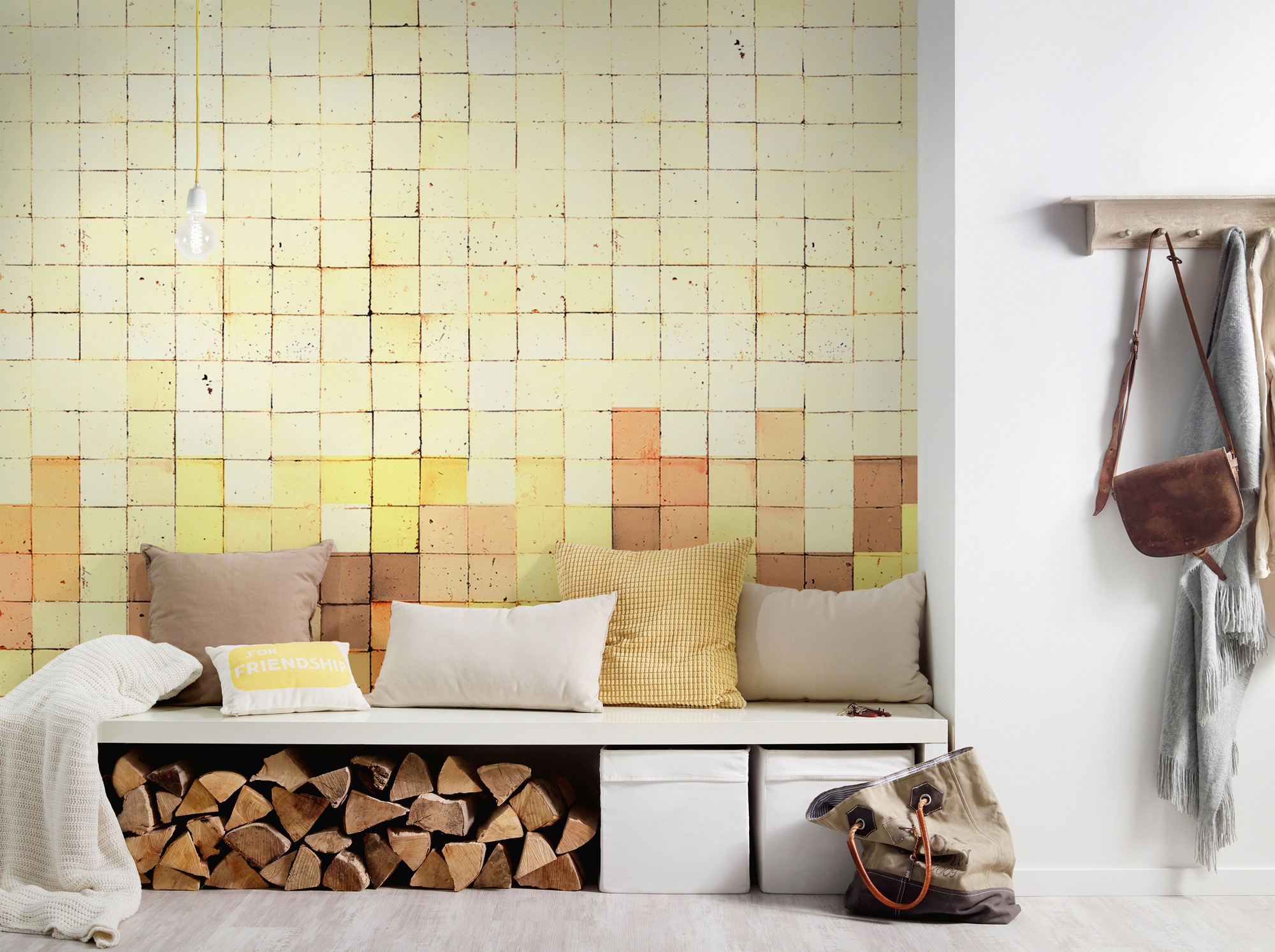 Architects Paper Fototapete »Atelier 47 Mosaic Tetris 2«, geometrisch, Vlies, Wand, Schräge, Decke