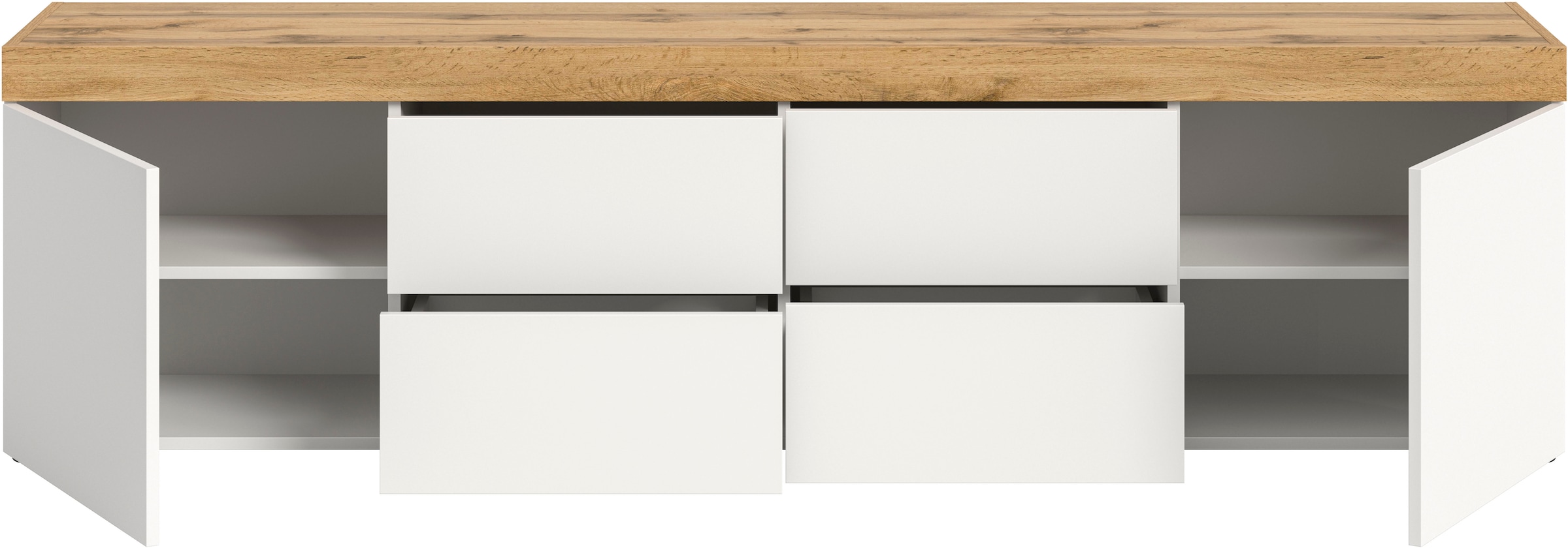 OTTO home Lowboard »MAMBO, Breite 200 cm, Höhe 54 cm« 1 Stk. tlg. Lowboard, TV Unterschrank, Tv-Schrank, Wohnzimmer