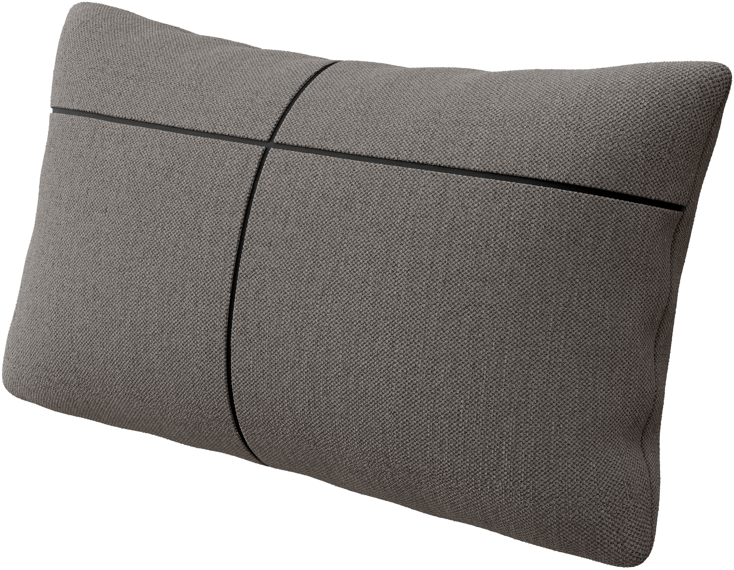 INOSIGN Ecksofa »Cross, mit softem Sitz, L-Form, wendbare Zierkissen, Breite 284 cm«, Couch mit vielen Kissen, stylische Kreuznaht, elegante Metallfüße