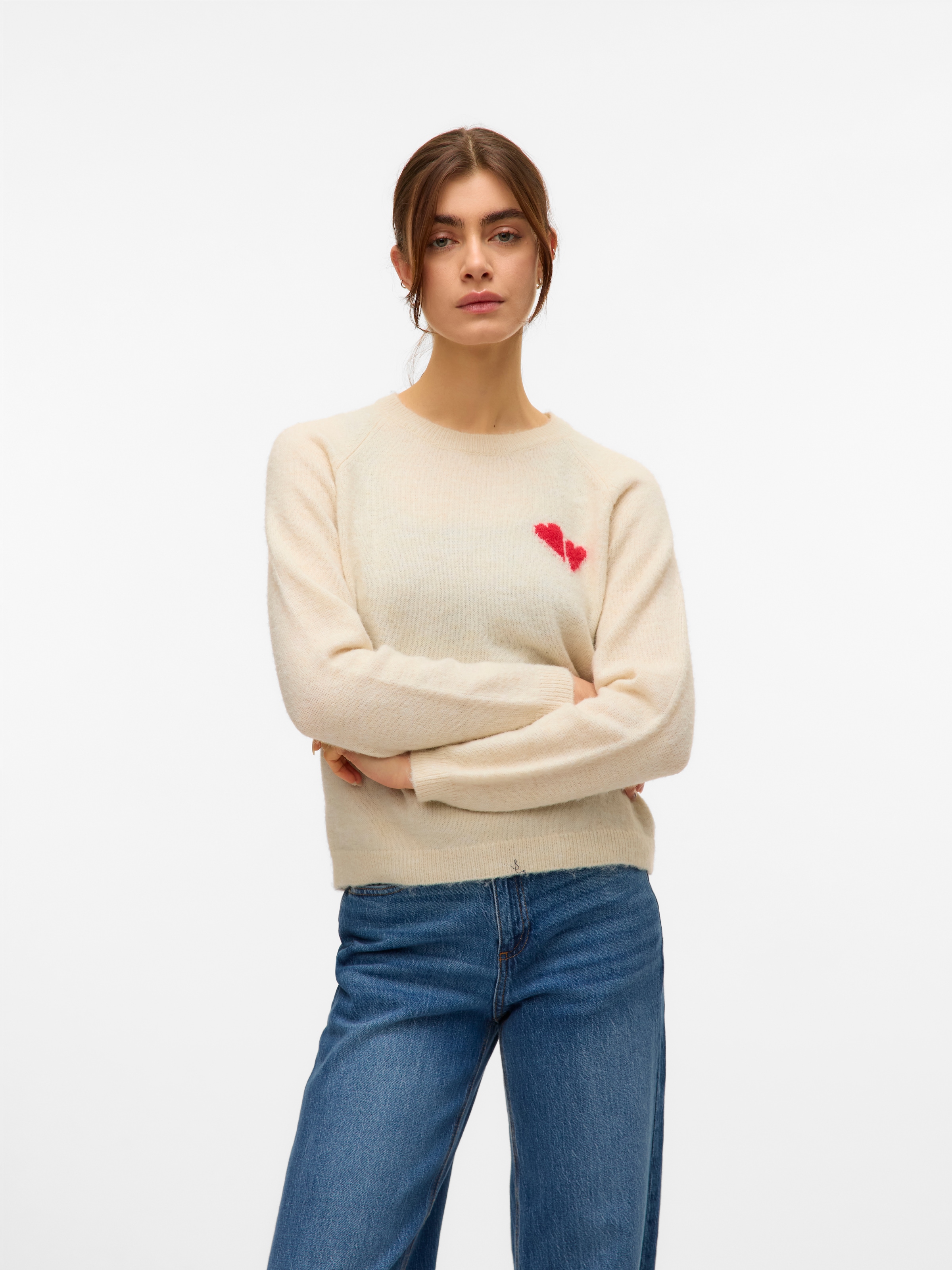 Vero Moda Strickpullover »VMBAM LS O-NECK PULLOVER BOO ENT«
