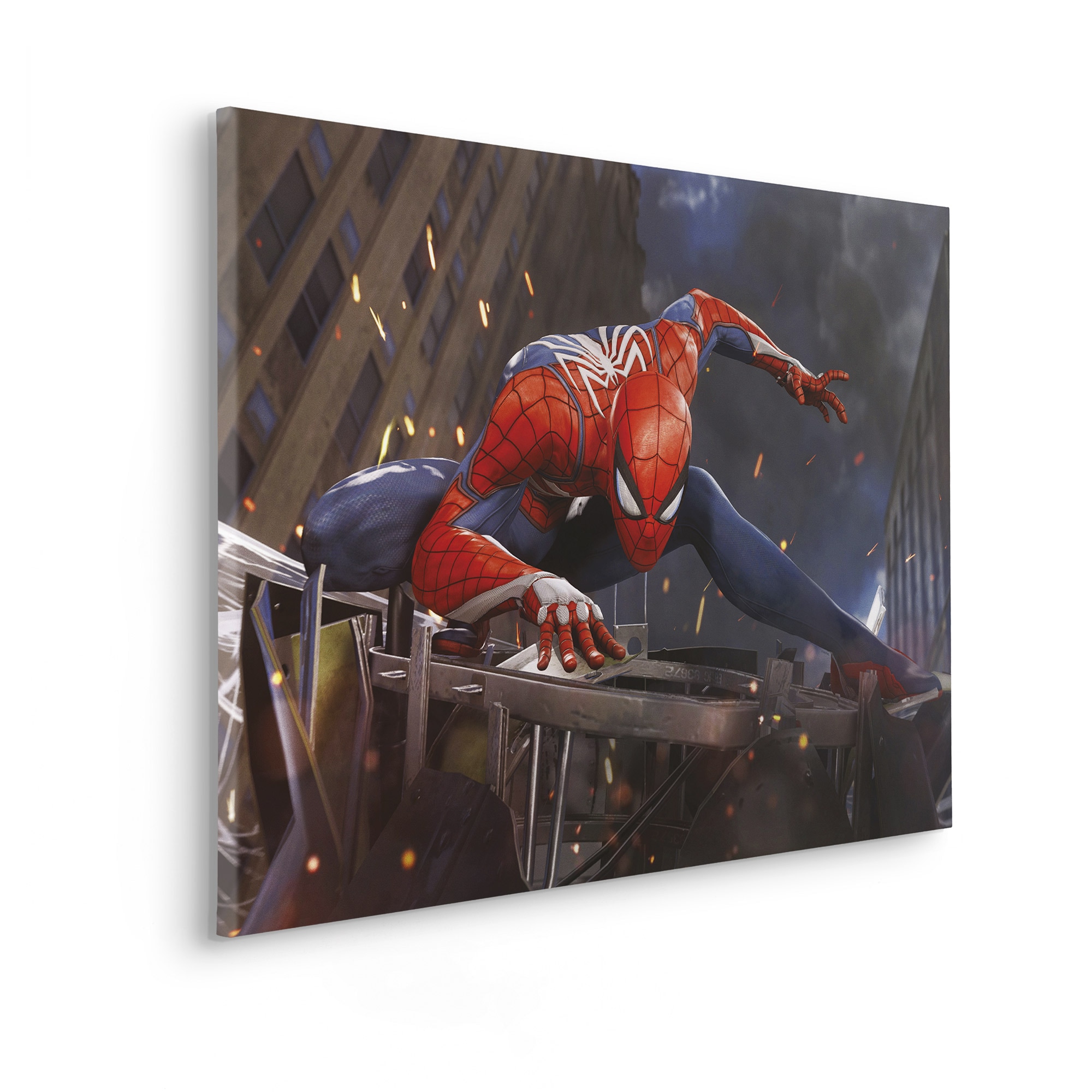 Komar Leinwandbild »Marvel Spider-Man Landing«, Disney, (1 St.), 90 x 60 cm (Breite x Höhe) - Kinderzimmer, Dekoration