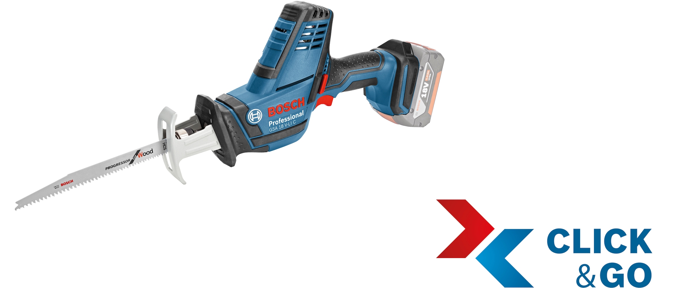 Bosch Professional Akku-Säbelsäge »»GSA 18V-LI C PROFESSIONAL««, werkzeuglose Einstellmöglichkeiten