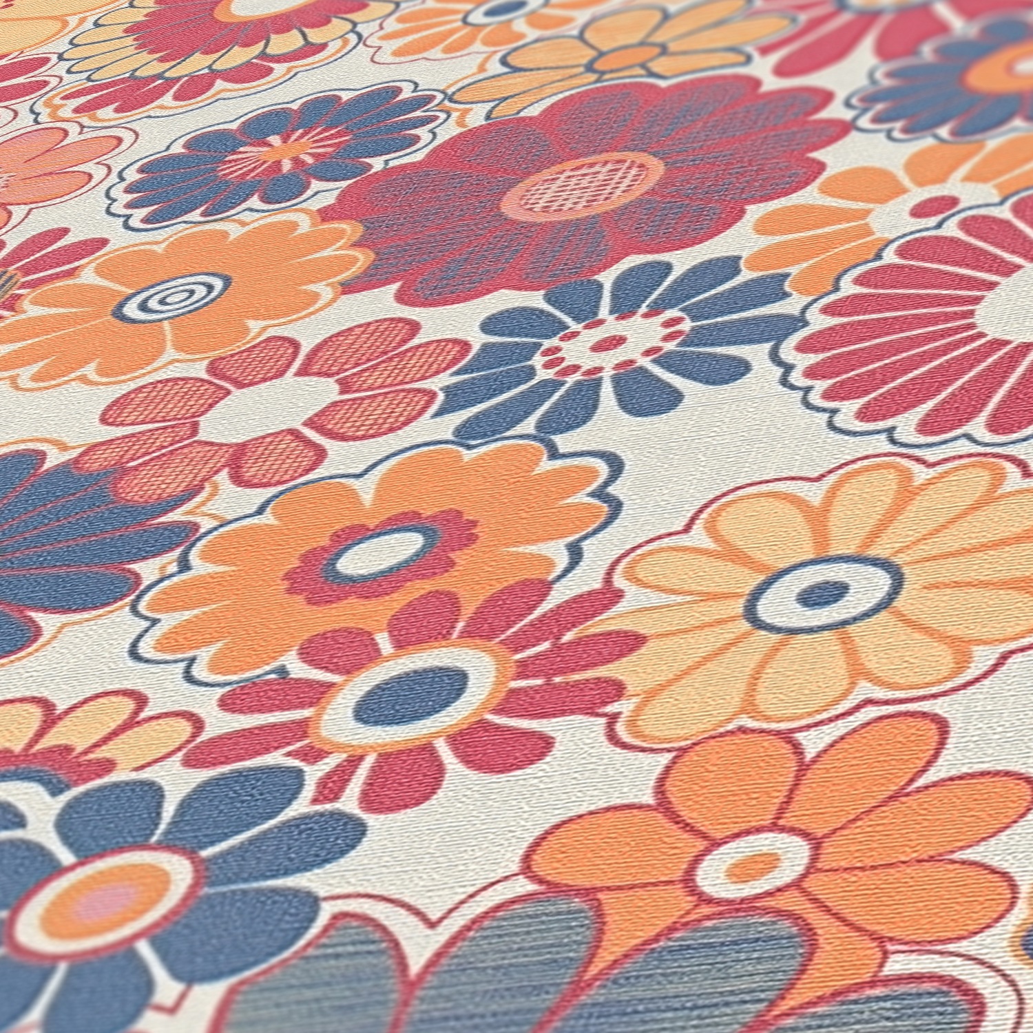 A.S. Création Vliestapete »Retro Chic florale Tapete Mustertapete Retro Blumen«, matt, Vintage Vliestapete für Schlafzimmer Küche Wohnzimmer Floral Design