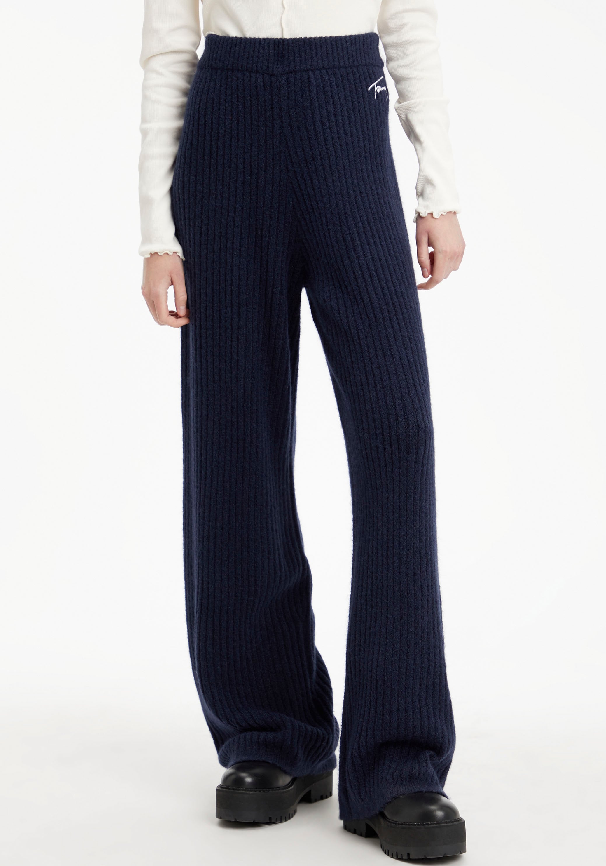 Jeans SIGNATURE mit Tommy & Logo-Flag Jeans COSY Tommy SWEATER Loungehose »TJW in online PANT«, Rippoptik bestellen