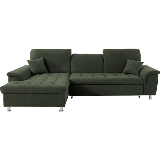 DOMO collection Ecksofa »Franzi«, wahlweise mit Kopfteilverstellung (dann  Tiefe: 170 cm) online kaufen