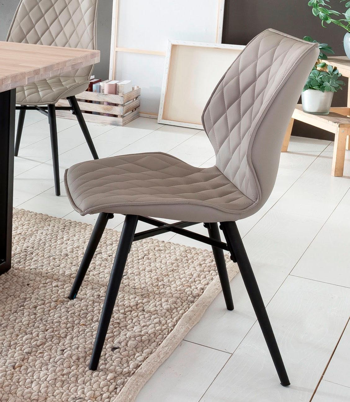 Home affaire Esszimmerstuhl »Stockholm« (Set) 2 Stk. Kunstleder Polsterstuh günstig online kaufen