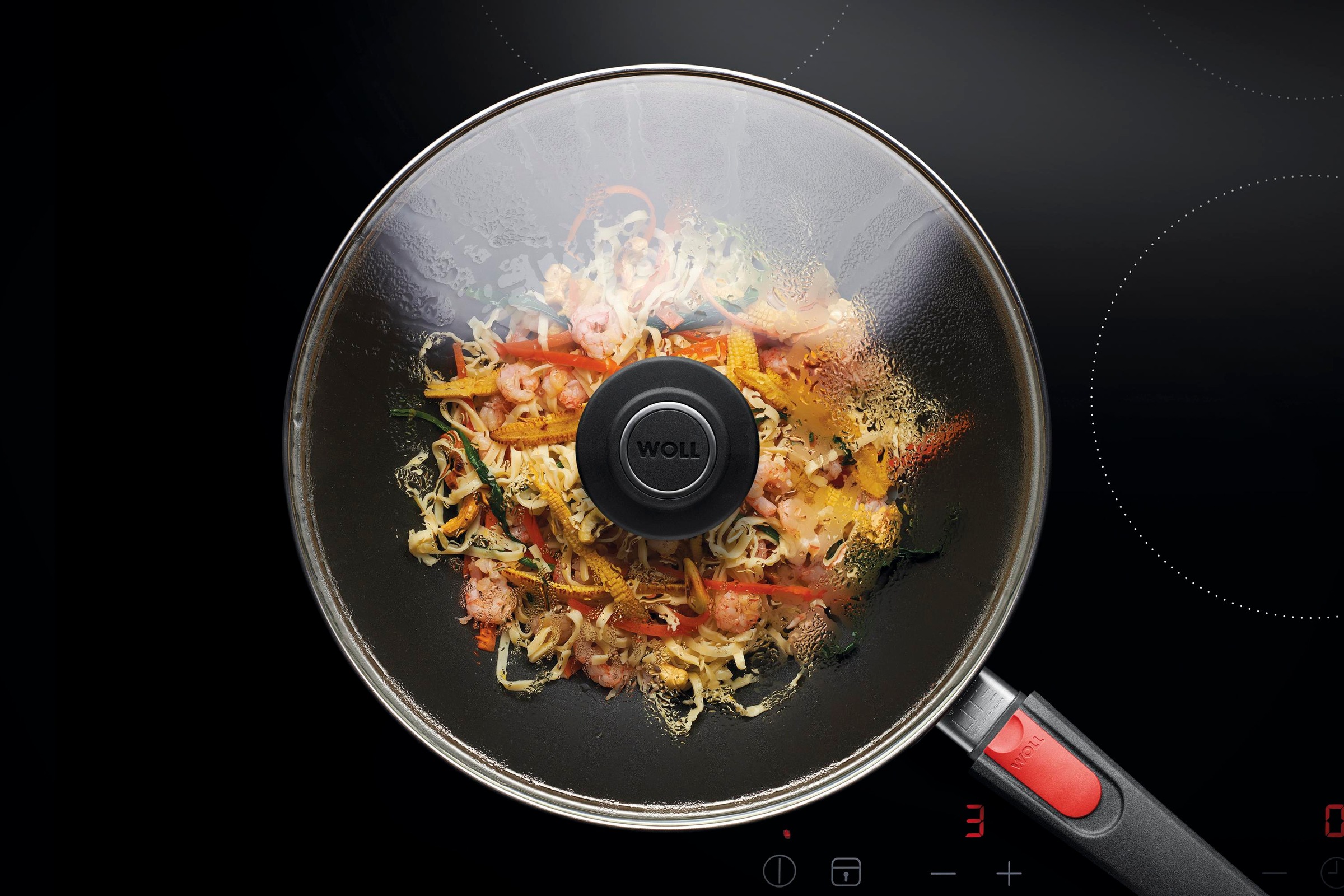 WOLL Wok »Diamond Lite Wok«, Aluminiumguss, abnehmbarer Griff, Induktion