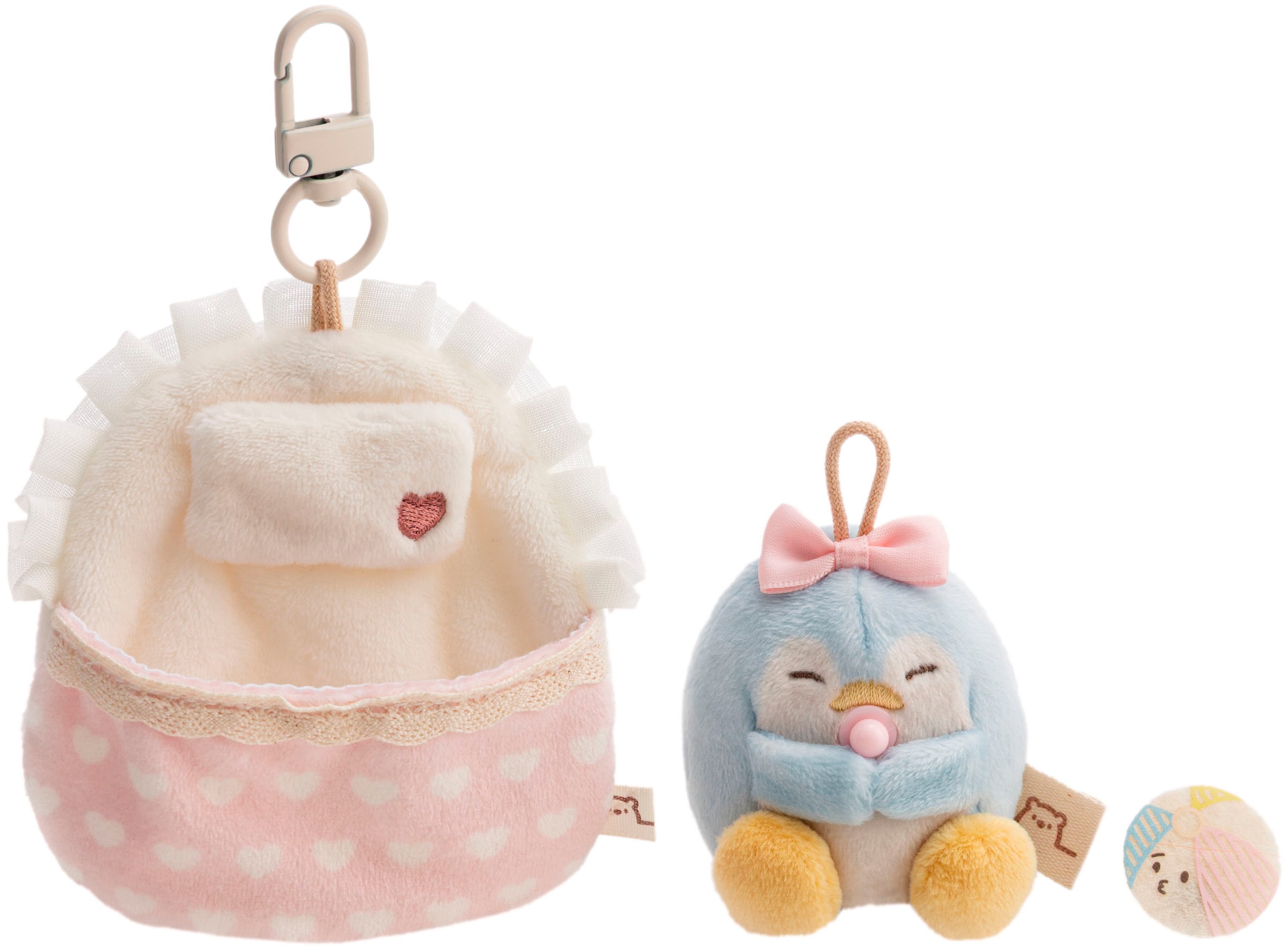 Nici Kuscheltier »mymochi, Set Pinguin Waddle 7cm mit Ball & Bettchen mit Karabiner« in Geschenkbox