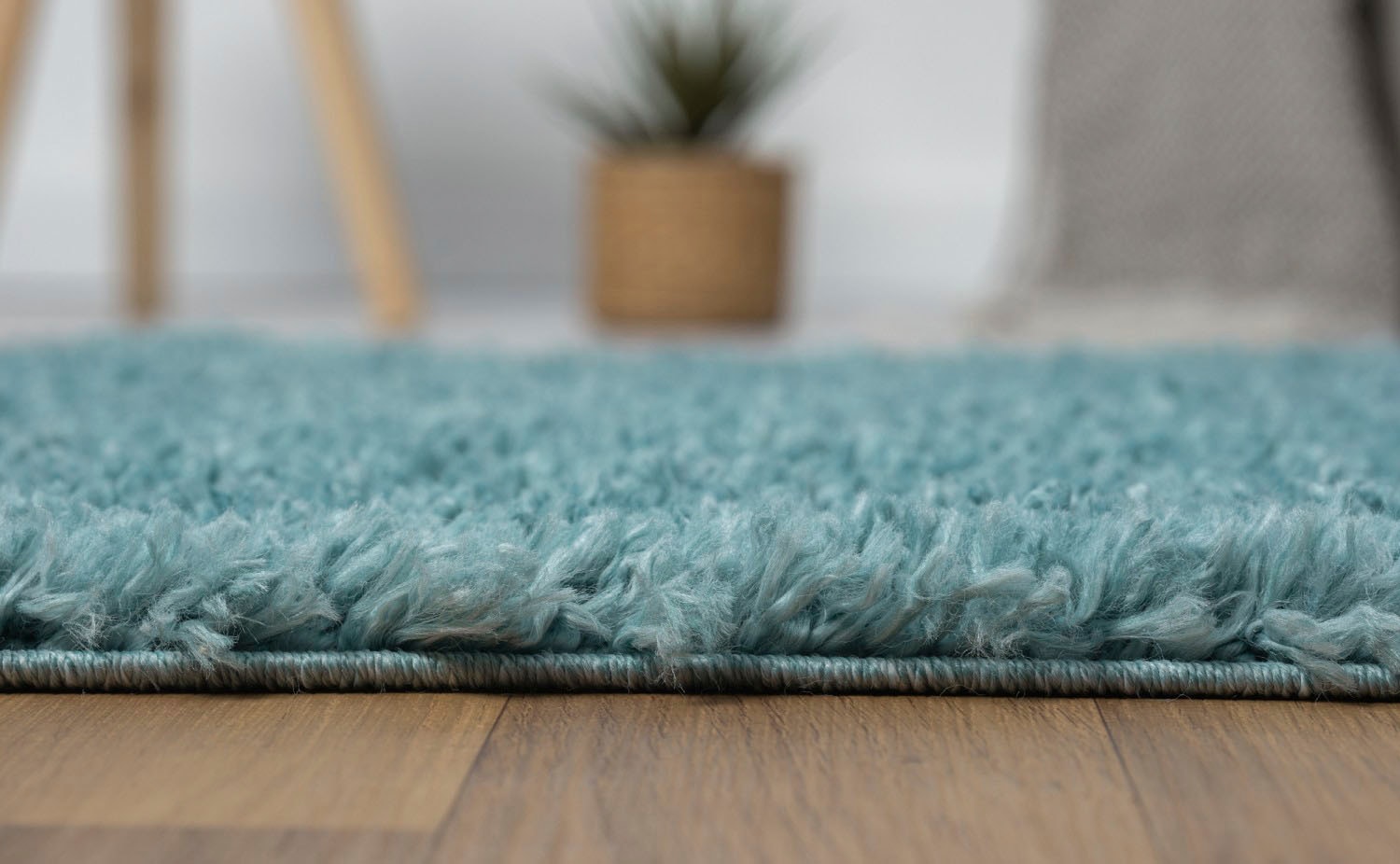 OTTO home Hochflor-Bettumrandung »Banji« Höhe 37 mm 3 Stk. tlg. Uni Farben, weich und flauschig, auch als Läufer & in rund erhältlich