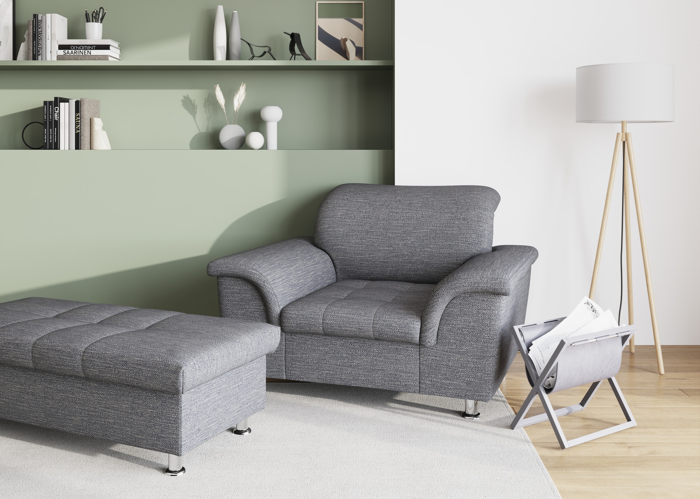 DOMO collection Sessel »Franzi, zeitlos & elegant, moderne Sitzheftung«