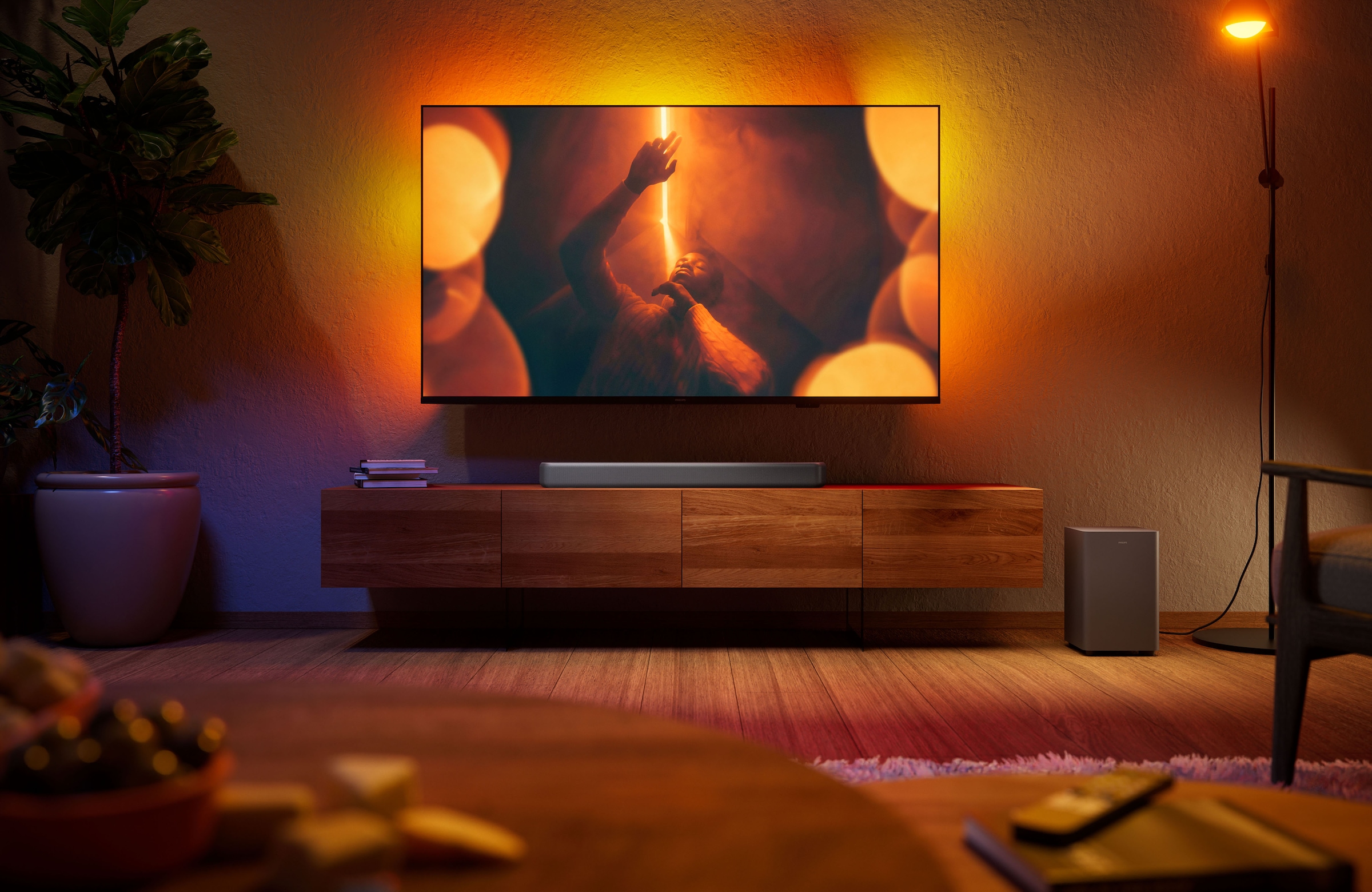 Philips Lautsprecher »TAB5601/10« 2.1 (A2DP Bluetooth | AVRCP Bluetooth | Bluetooth App-Steuerung | Bassregelung | Equalizer | Nacht Modus | USB-Wiedergabe 145 W)