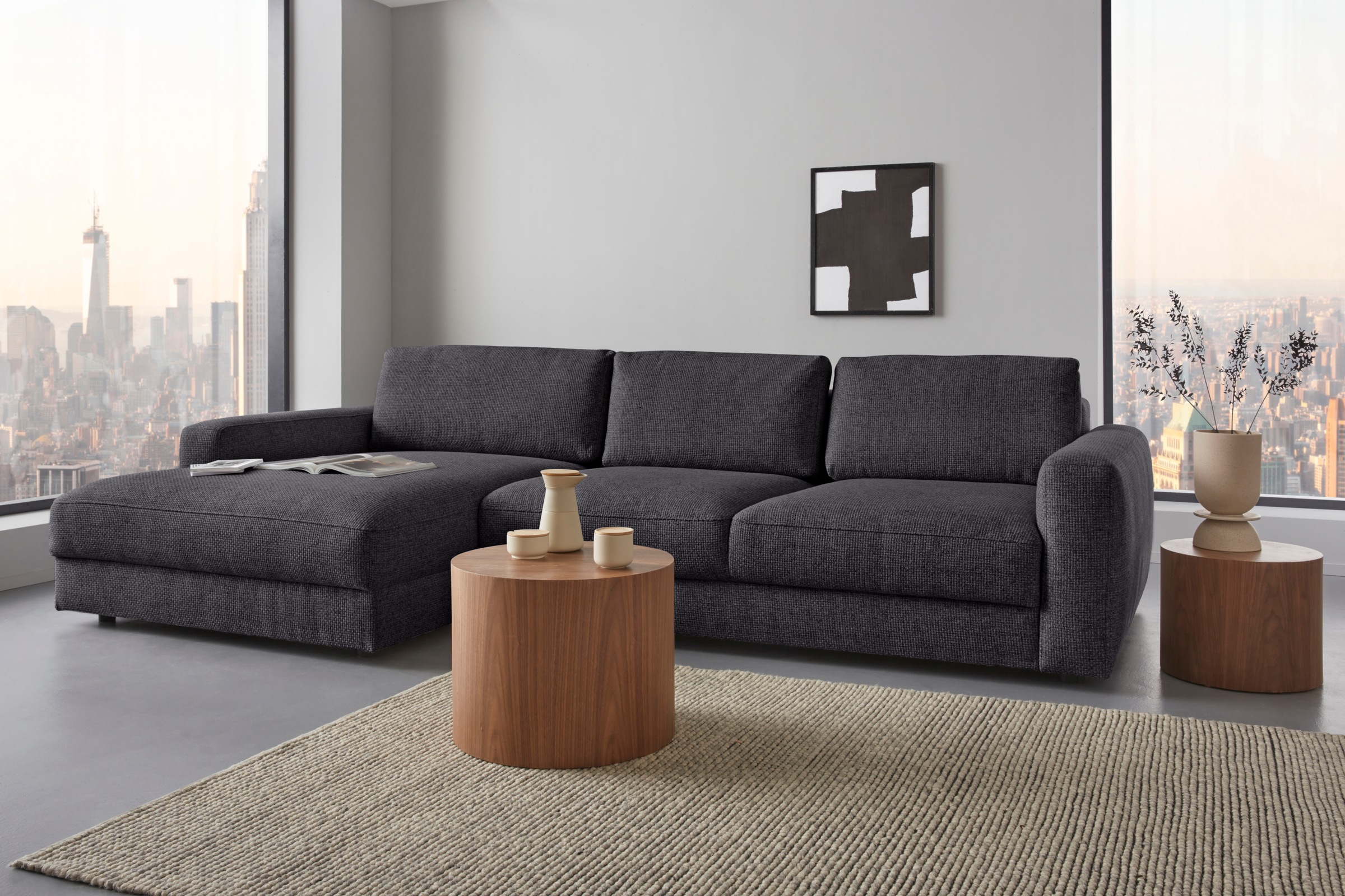 Home affaire Ecksofa »Bloomfield, elegant, viel Platz, Mega Couch, Breite 3 günstig online kaufen