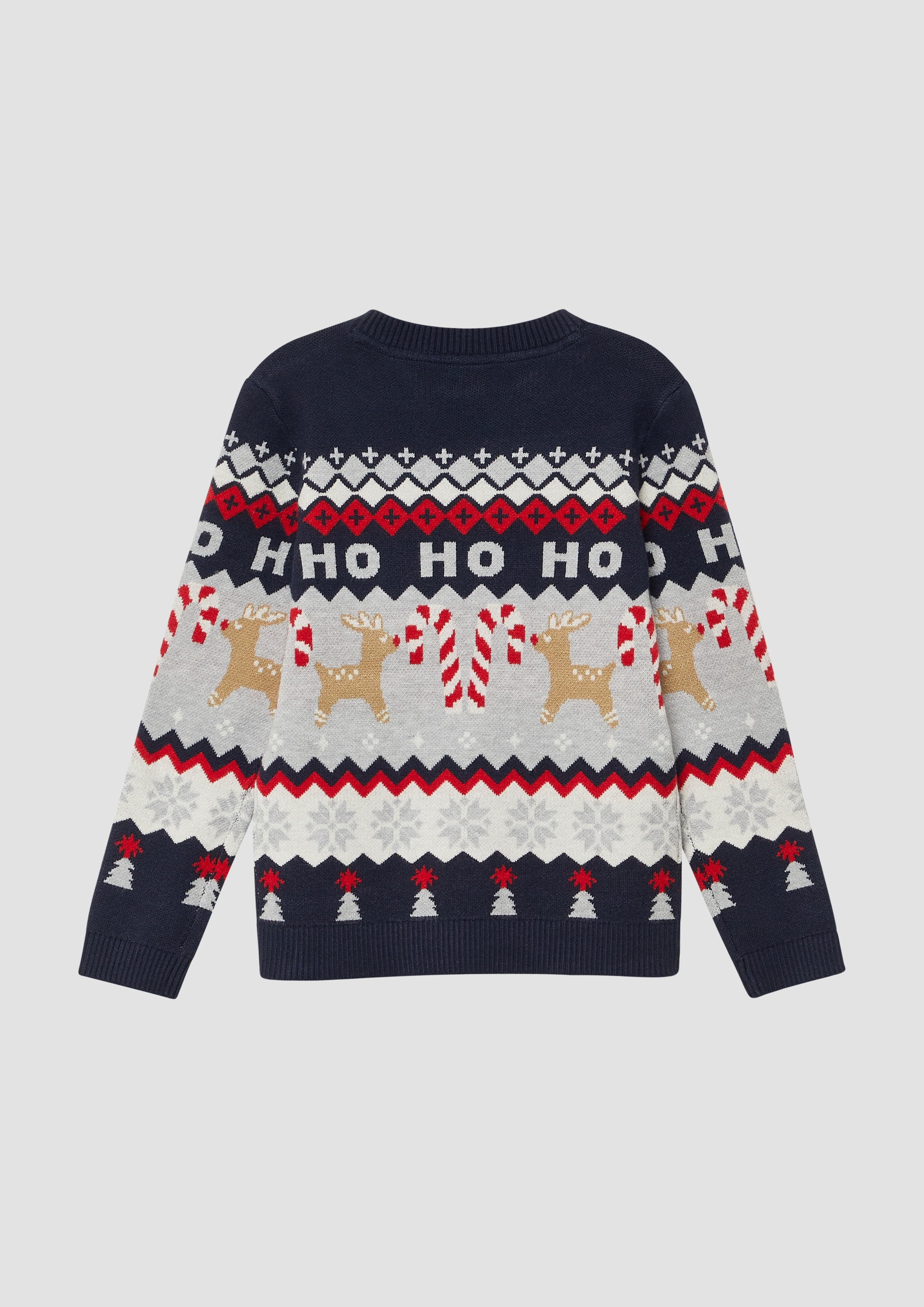s.Oliver Junior Weihnachtspullover, mit Rundhalsausschnitt, Intarsie, Regular Fit
