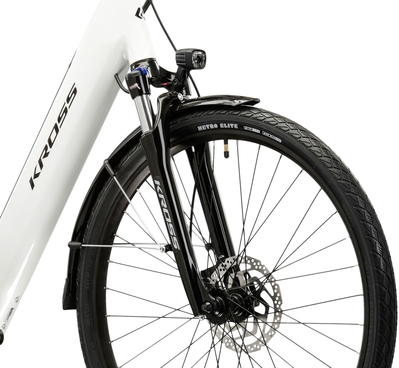 Kross »E-Trekkingbike Damen Trans Hybrid 1.0 28" weiß 8 Gänge« 8 Gang Shimano ACERA M3020 Schaltwerk Kettenschaltung Heckmotor 250 W Pedelec, Elektrofahrrad für Damen