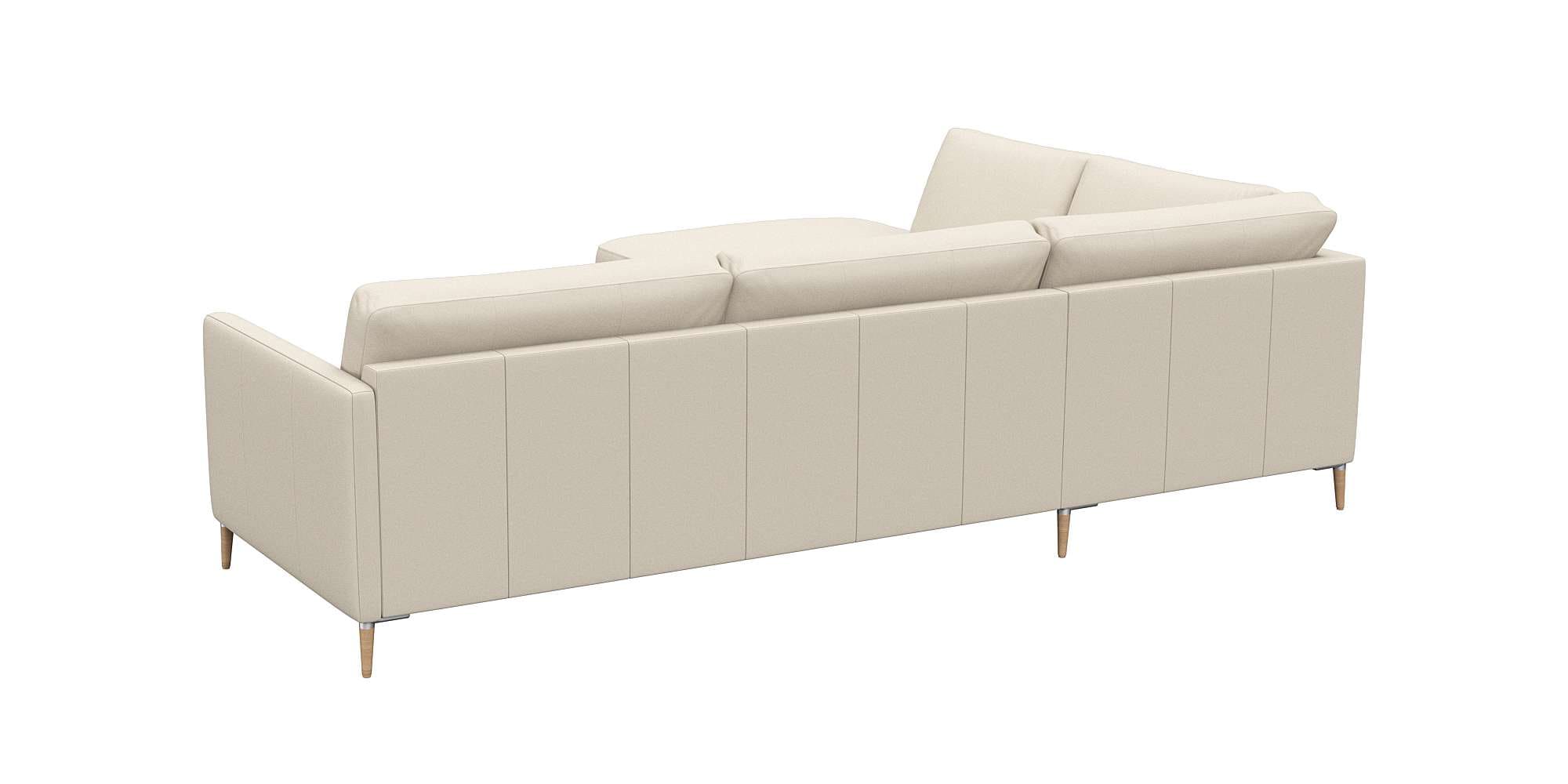 FLEXLUX Ecksofa »Fiore, L-Form«, schmale Armlehnen, Kaltschaum, Füße Alu+ Eiche