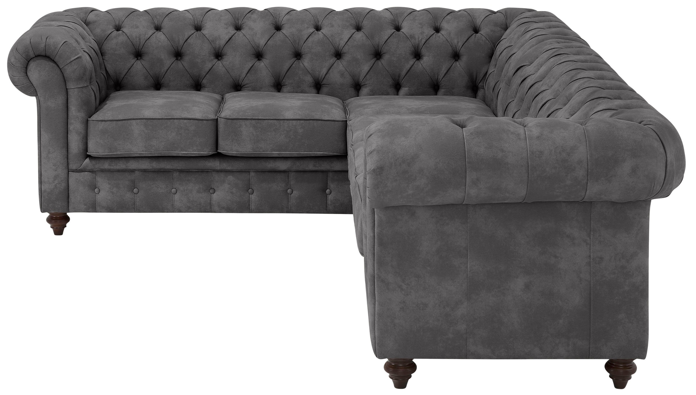 Home affaire Chesterfield-Sofa »Chesterfield Ecksofa, auch in Leder L-Form«, hochwertige Knopfheftung, langer Schenkel links oder rechts wählbar