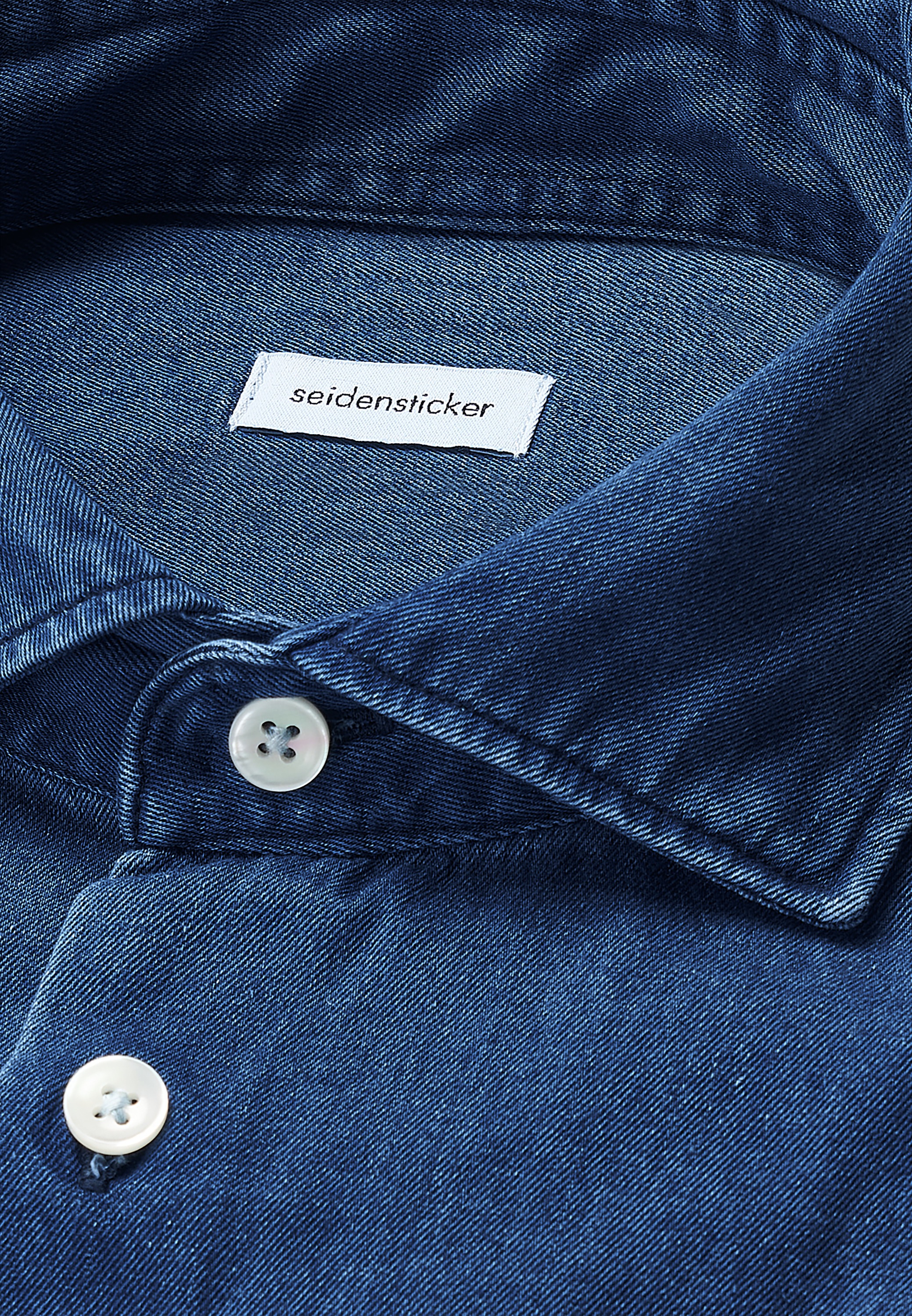 seidenstickerJeanshemd, Regular Kentkragen Denim