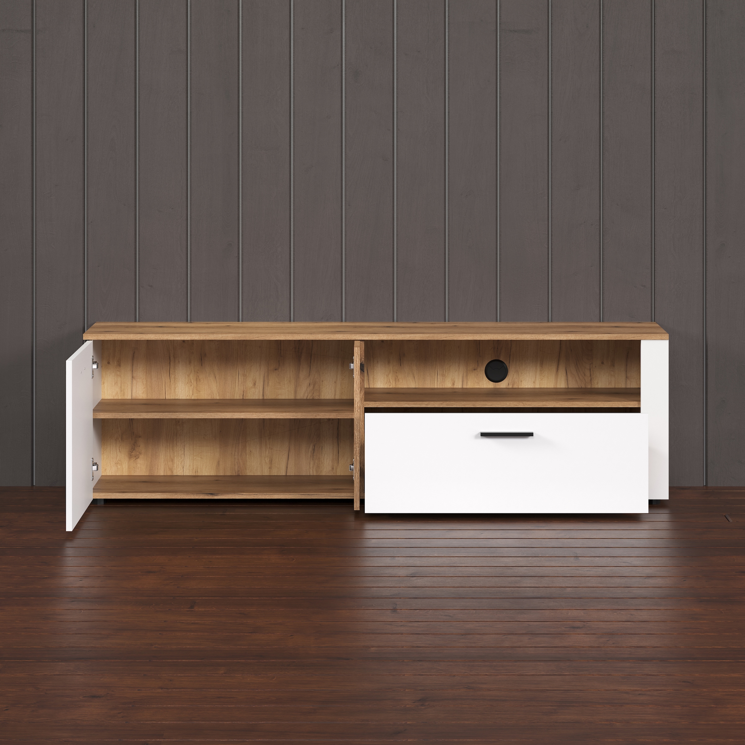 INOSIGN Lowboard »Linz TV-Kommode, TV-Rack«, (1 St.), TV-Lowboard mit Hirnholzapplikationen - B/T/H: 170/42/50 cm