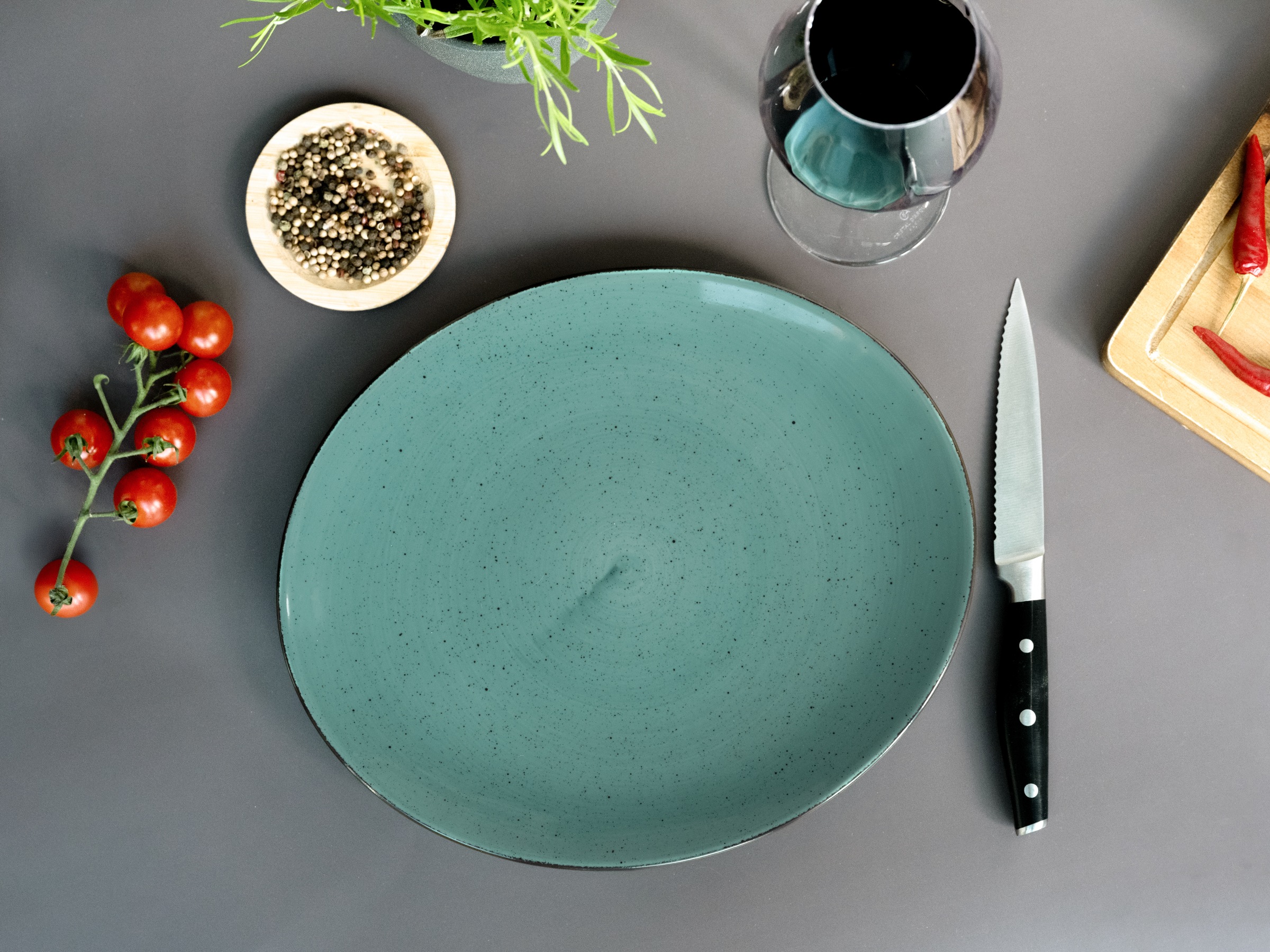 CreaTable Steakteller »Vintage Nature, Teller-Set, 4-tlg.« Naturverbundenes Design, Vielseitig einsetzbar