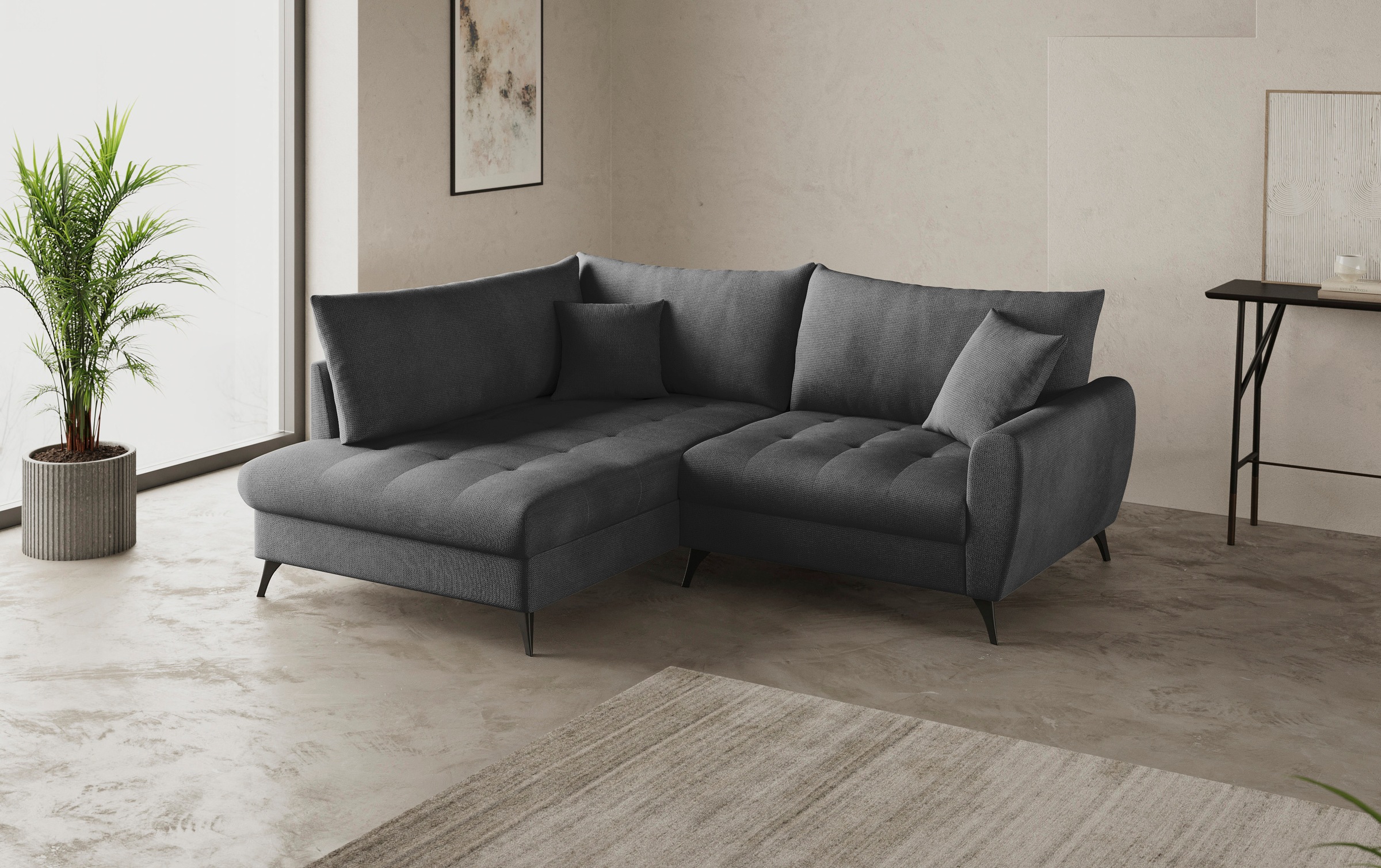 Mr. Couch Ecksofa »Blackburn II, L-Form«, Mit Kaltschaumpolsterung bis 140 kg belastbar