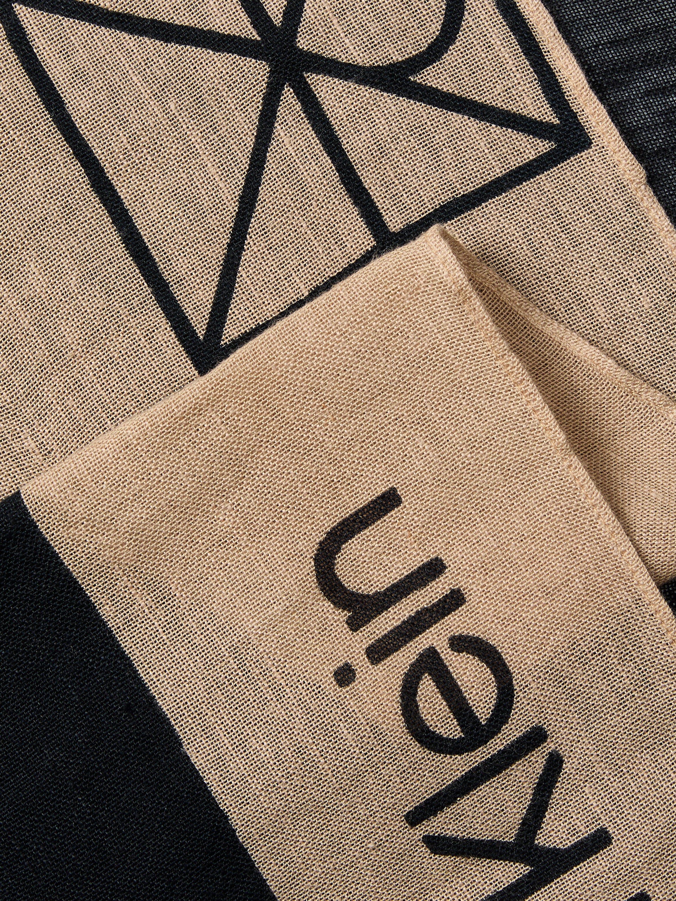 Calvin Klein Modetuch »LINEN BLEND EMBLEM PAREO SCARF« Mit Farbkontrasten