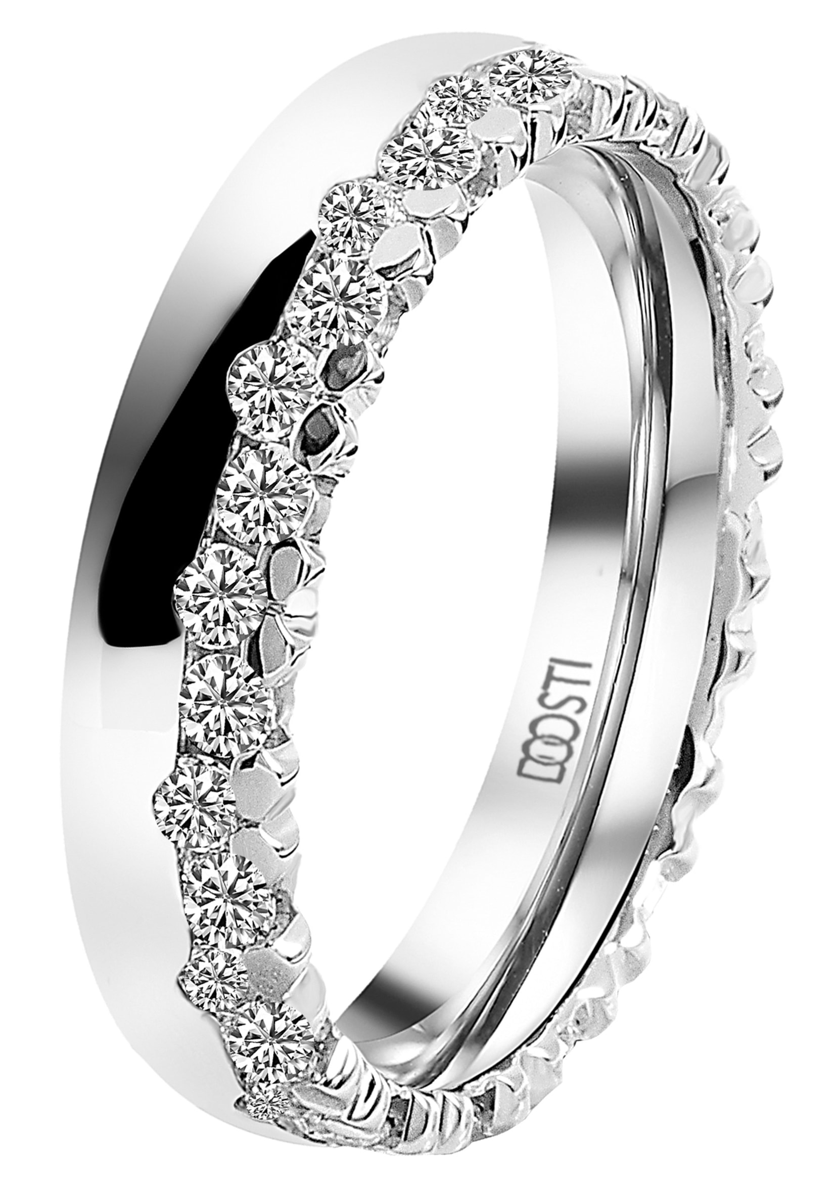 DOOSTI Trauring »Schmuck Geschenk Silber 925 Trauring Ehering Partnerring LIEBE«, wahlweise mit oder ohne Zirkonia