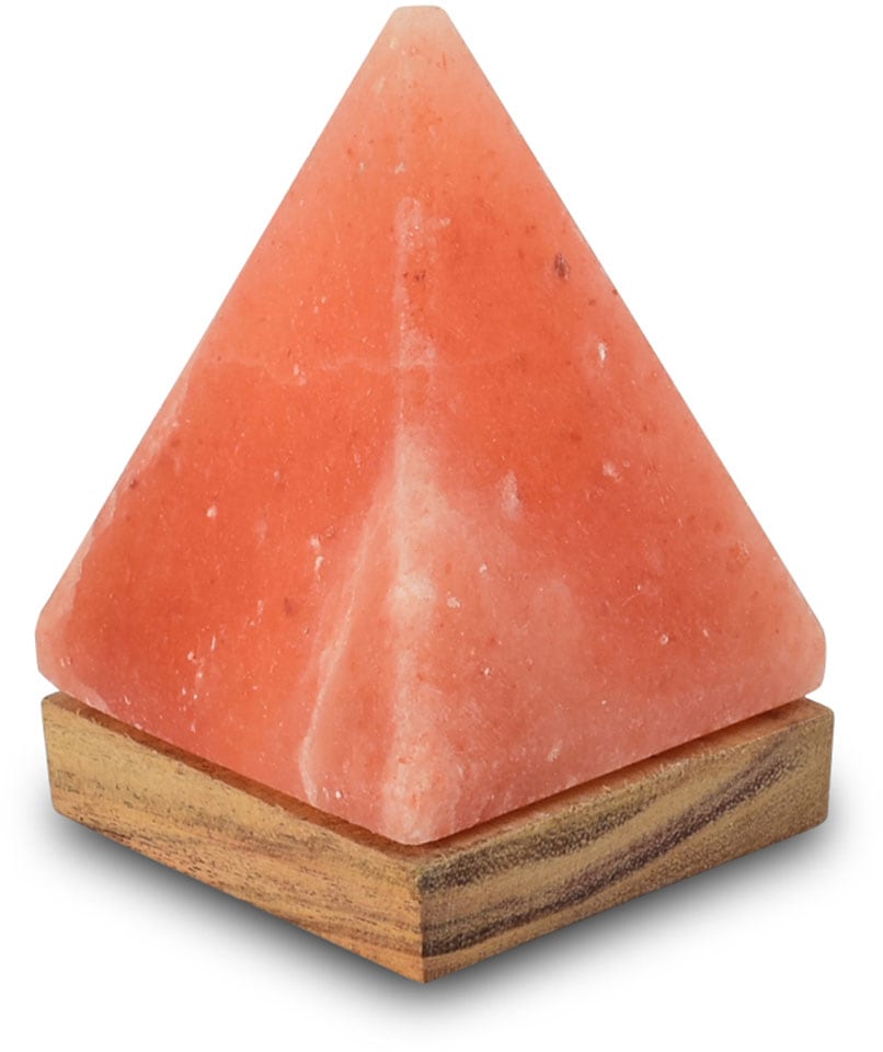 HIMALAYA SALT DREAMS ca.11 cm Stein H: »USB-Pyramide«, aus ein Rechnung bestellen Salzkristall auf Salzkristall-Tischlampe Handgefertigt jeder Unikat, 