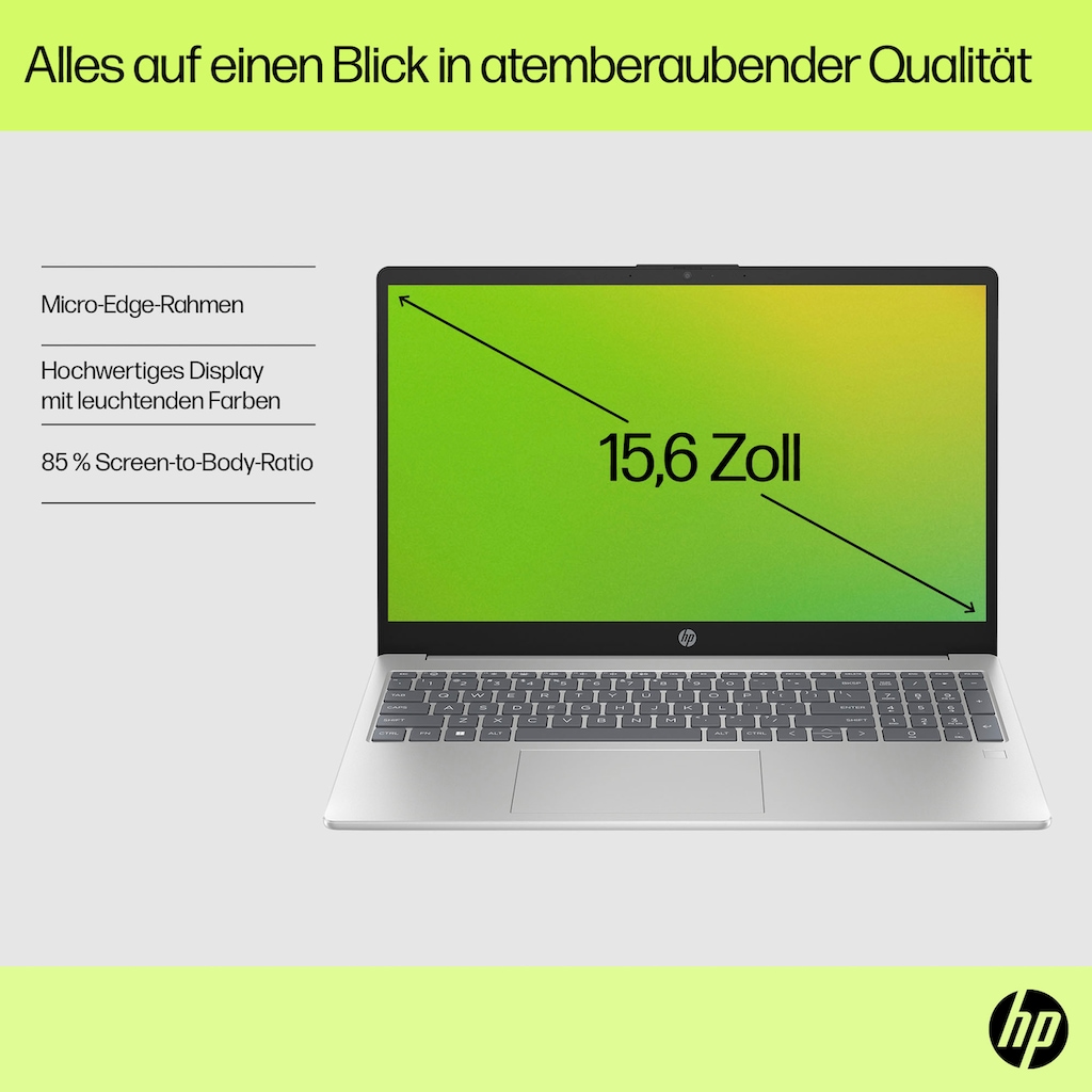 HP Notebook »15s-fq2235ng«, 39,6 cm, / 15,6 Zoll, Intel, Core i3, UHD Graphics, 512 GB SSD