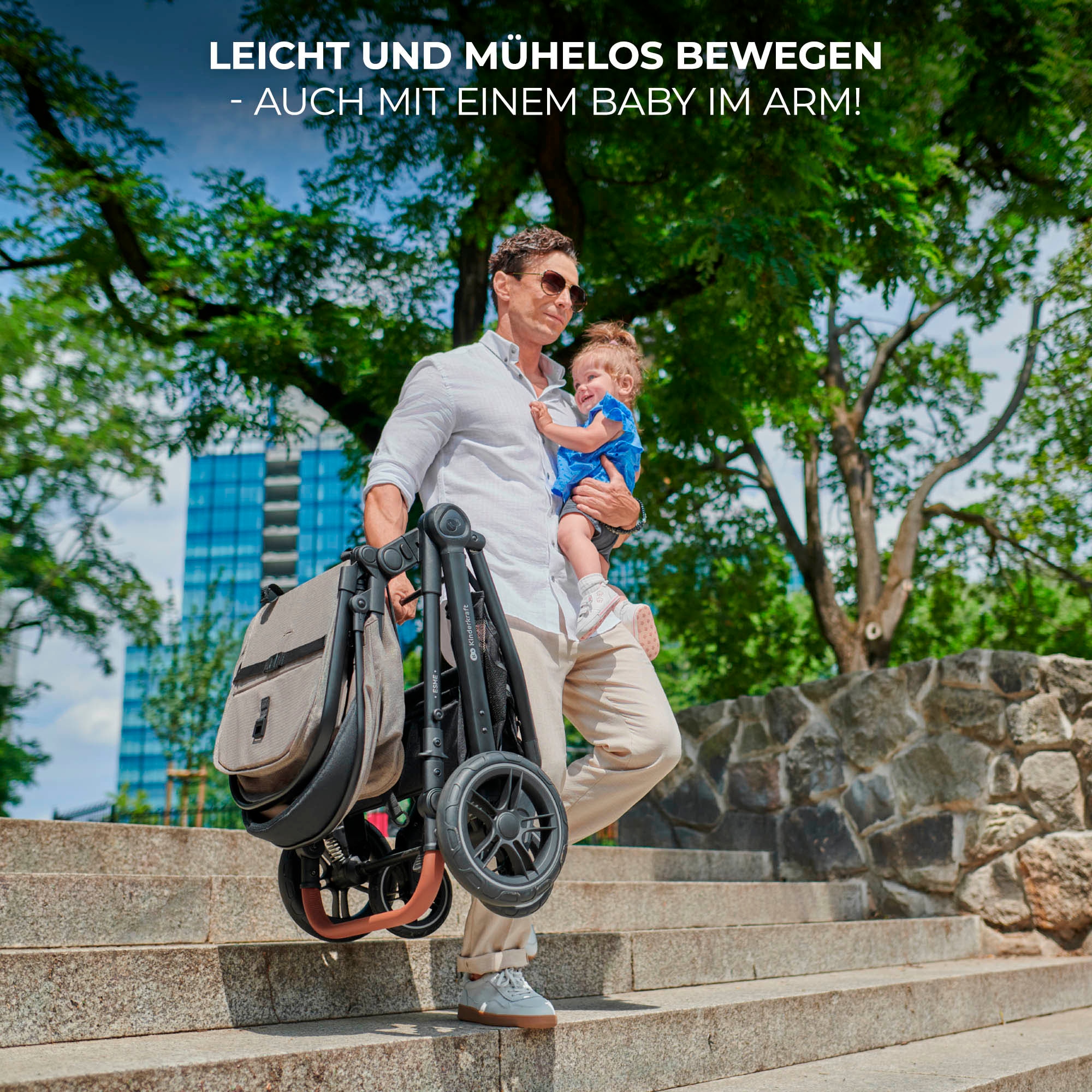 Kinderkraft Kombi-Kinderwagen »ESME 3IN1«, 25 kg, inkl. Babyschale MINK PRO 2 i-Size (40–87 cm)
