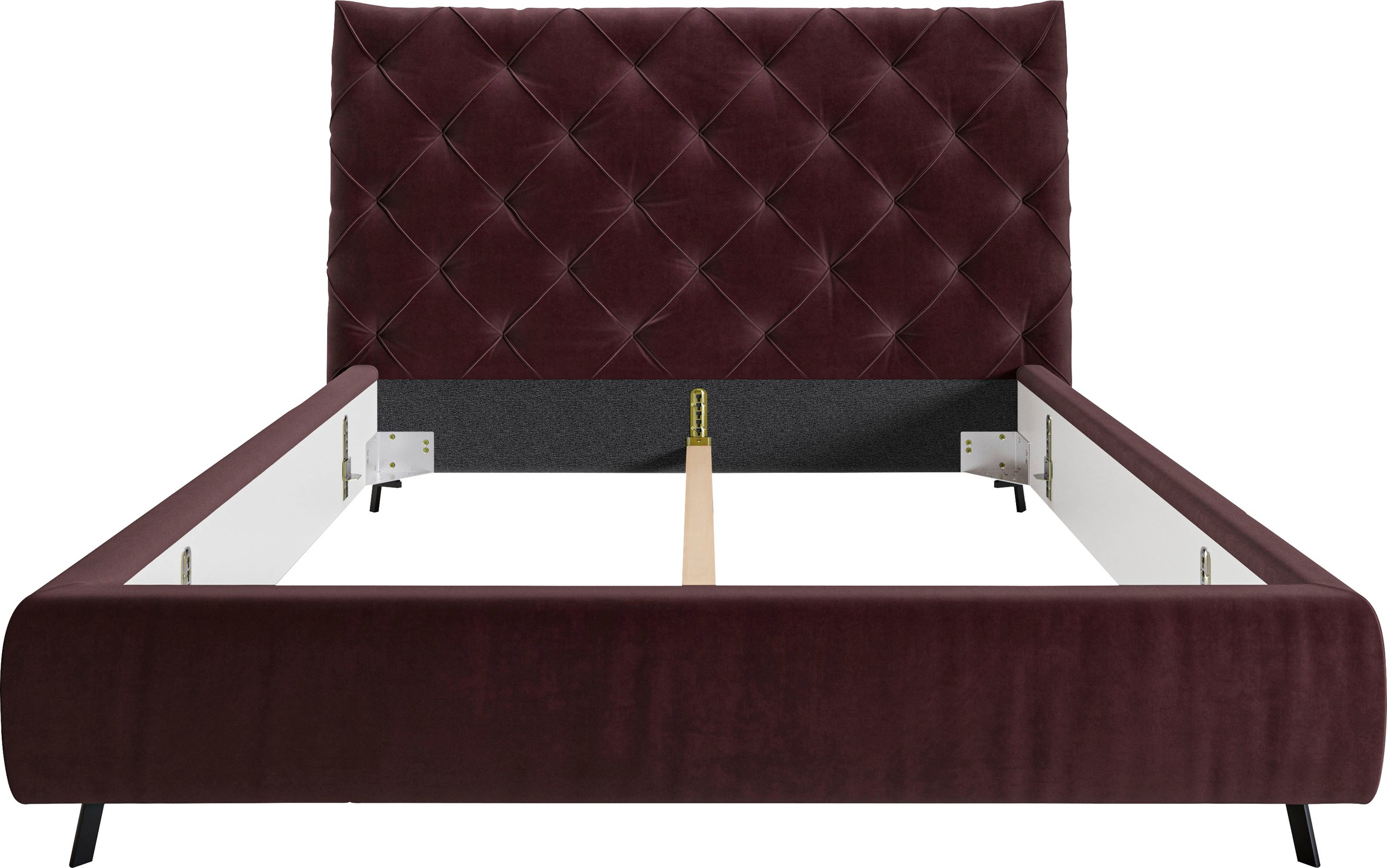Home affaire Polsterbett »Maxime, in 4 Breiten bis 200cm, auch in Leder« Kopfteilhöhe 143 cm, belastbar bis 280 kg, auch in Überlänge 220cm