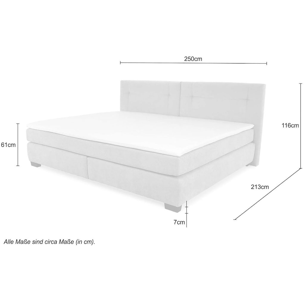 Jockenhöfer Gruppe Boxspringbett »Family, inklusive 7-Zonen-TTFK-Matratzen und Kaltschaumtopper«, Familienbett in der Größe 240x200 cm