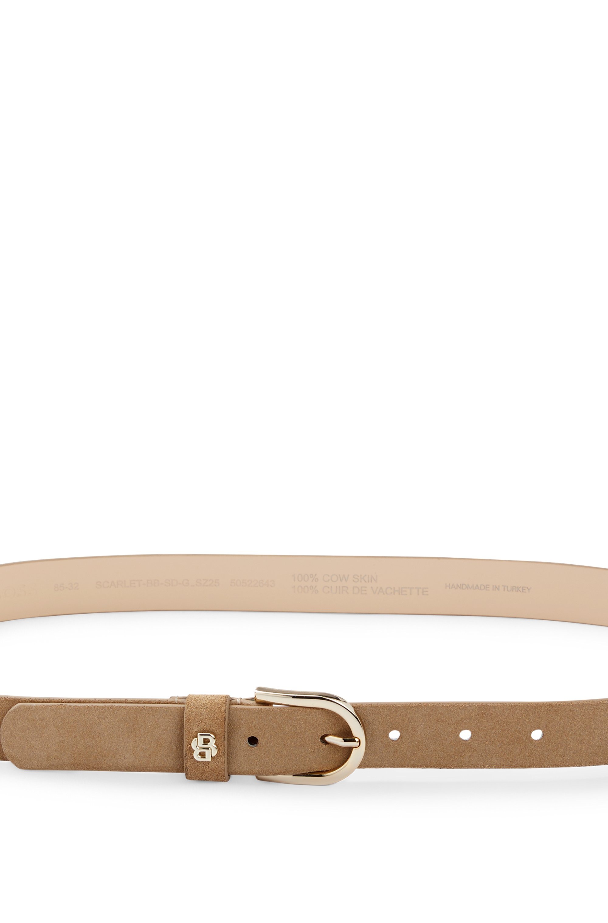 BOSS Ledergürtel »Scarlet-BB-Sd-G_Sz25«, mit Monogramm-Label