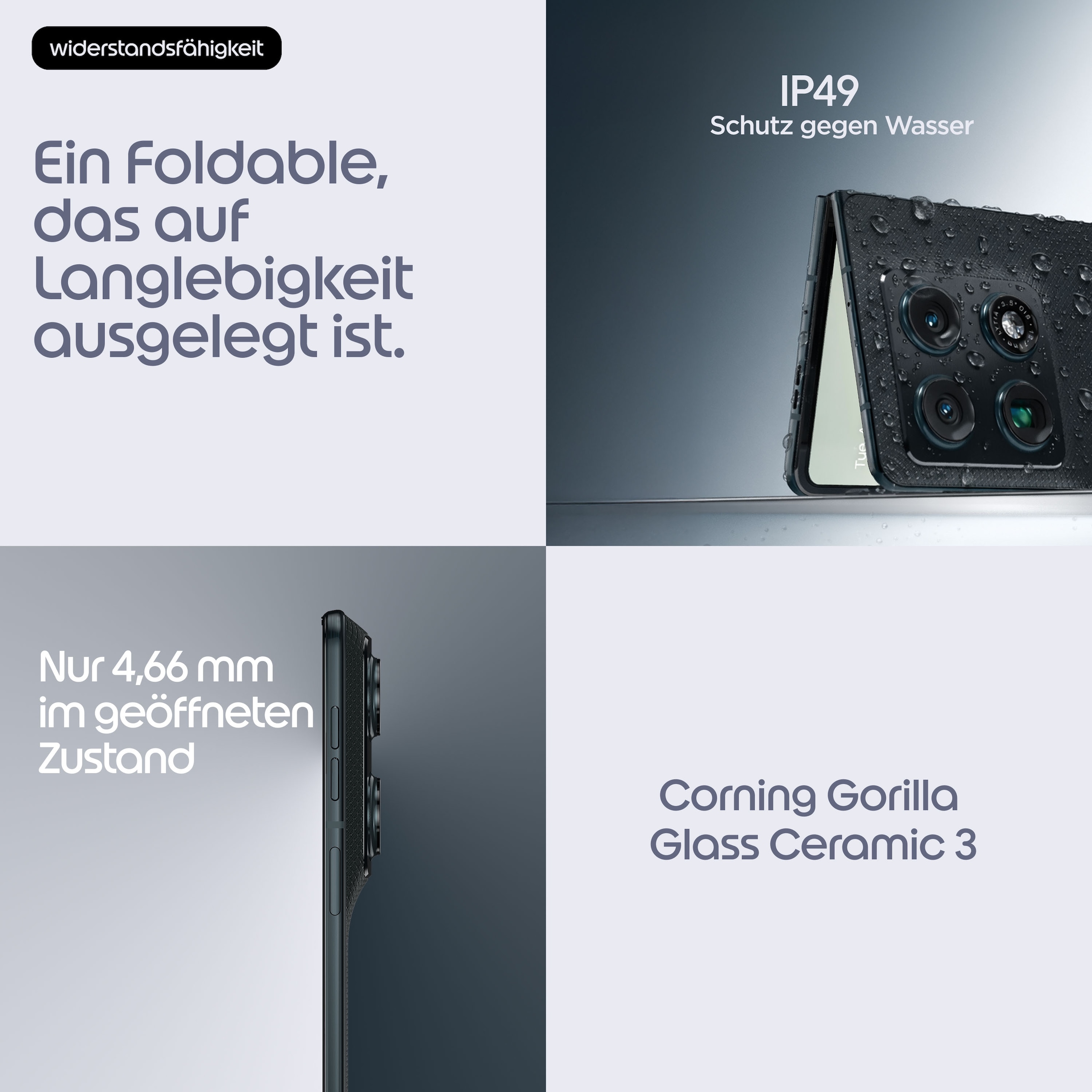 Motorola Smartphone »razr fold« PANTONE® Blackened Blue