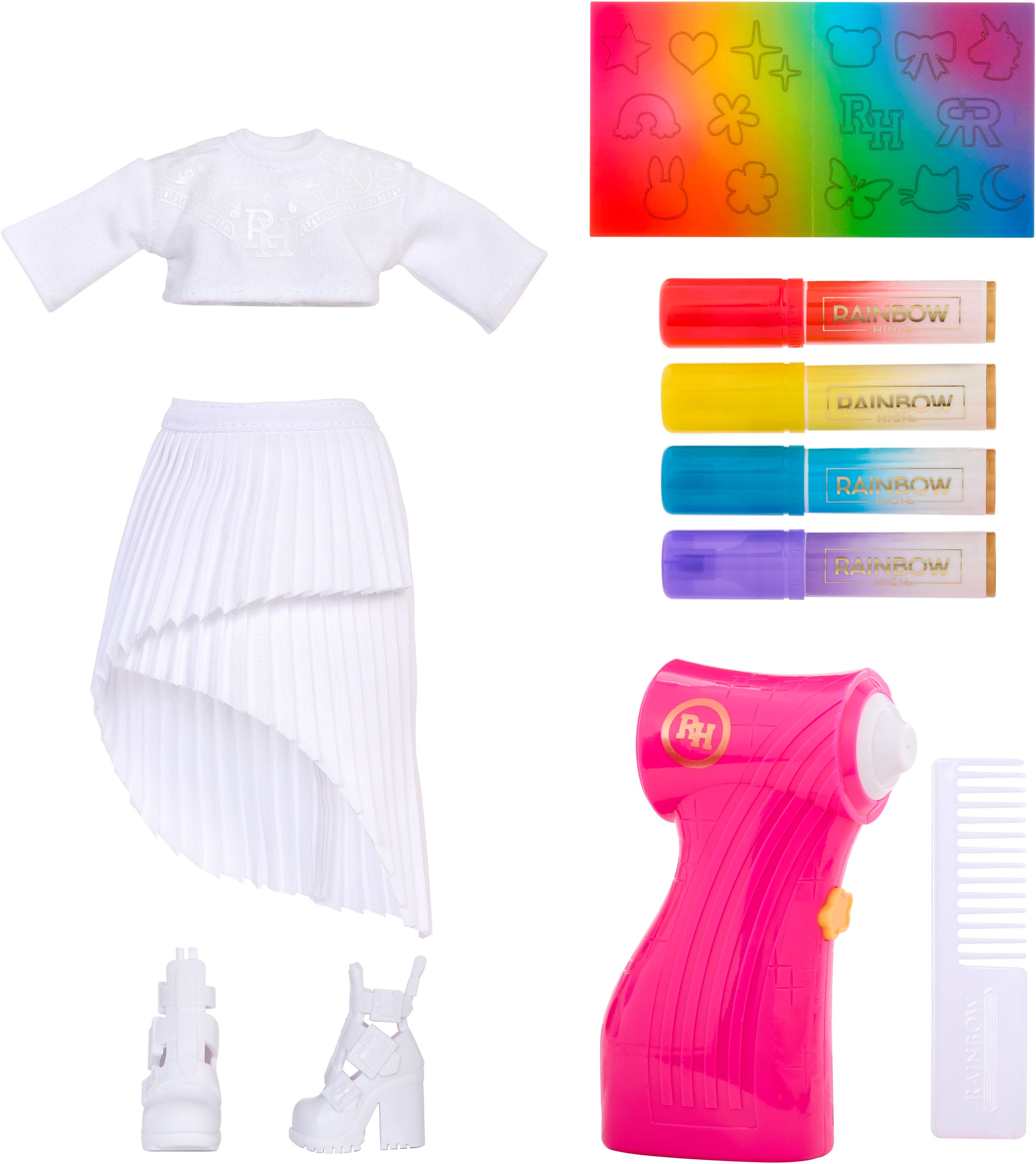 RAINBOW HIGH Anziehpuppe »Air Brush & Create Fashion Dolls - Purple Eyes«