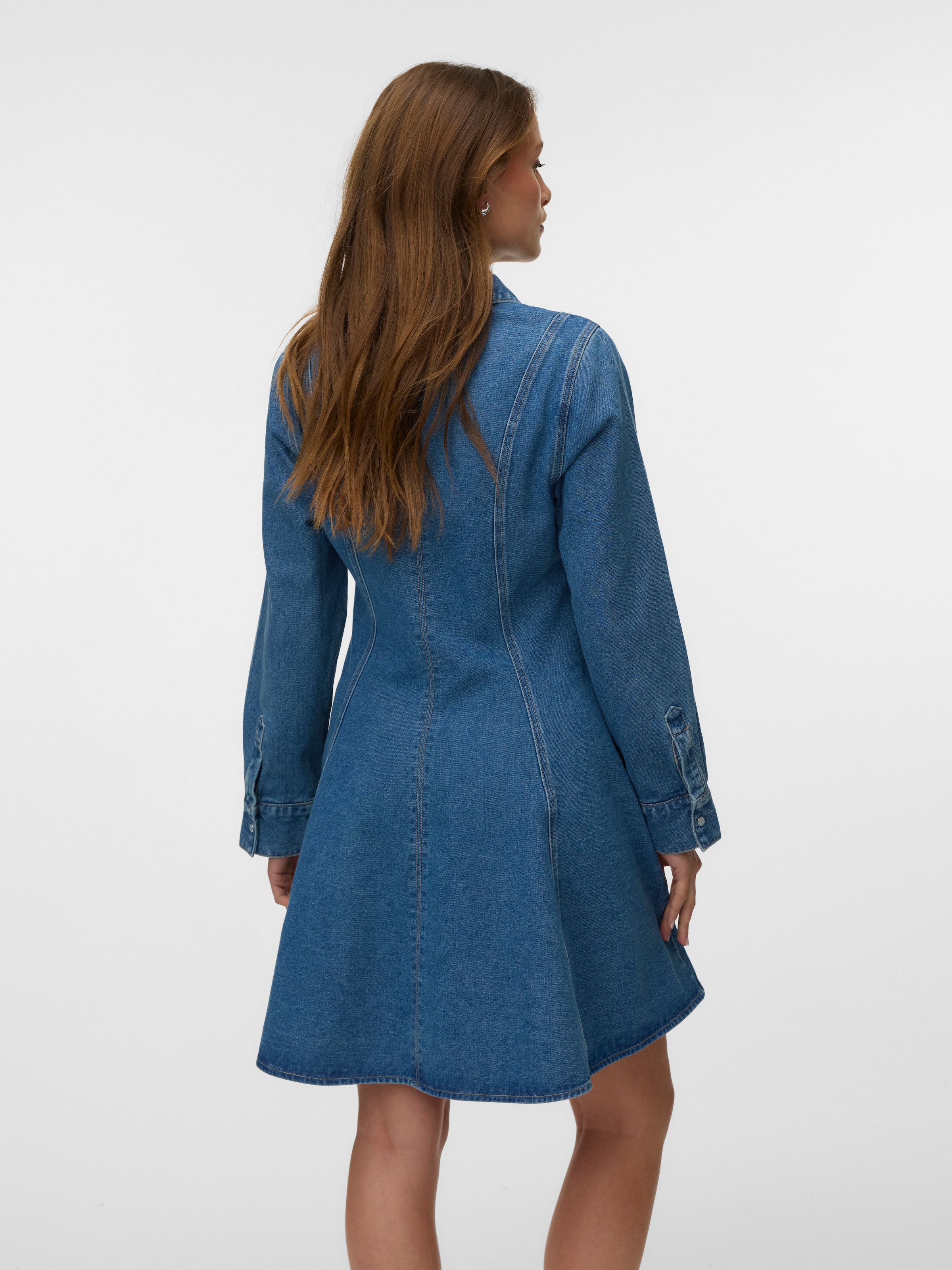 Vero Moda Jeanskleid »VMJESSIE LS SHORT DENIM DRESS NOOS« Baumwollmischung