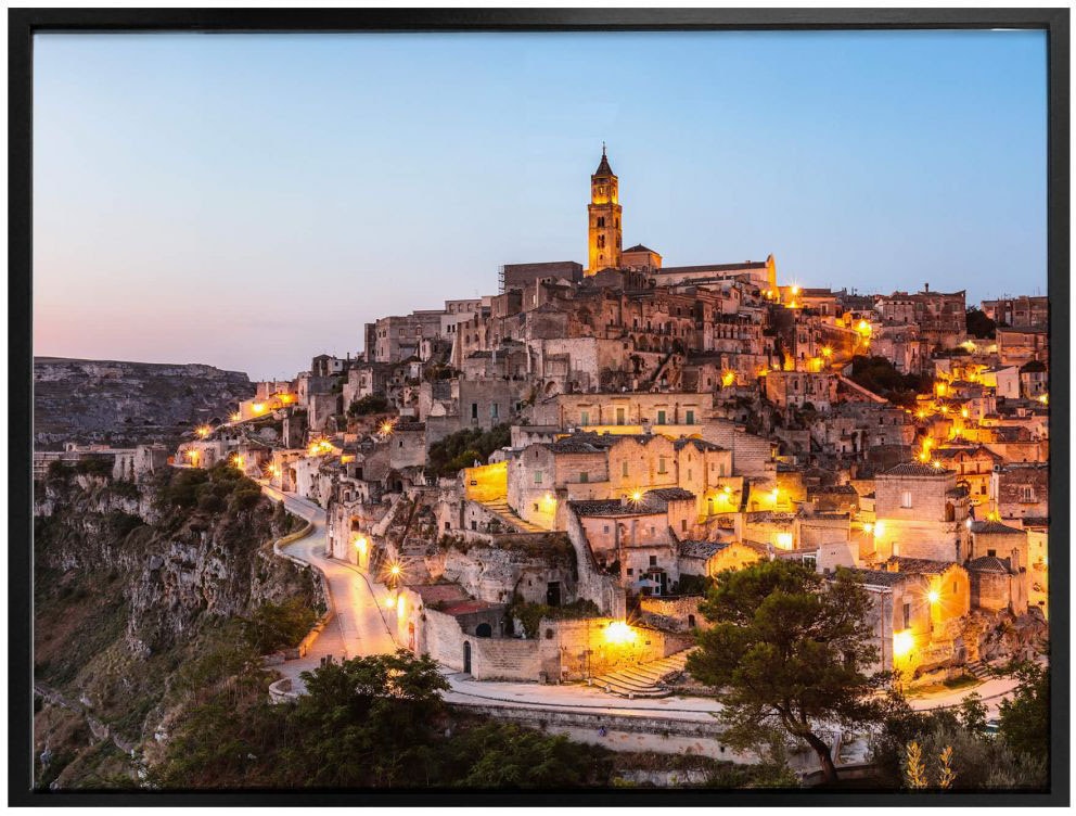 Wall-Art Poster »Matera Abend«, Schriftzug, (1 St.), Poster ohne Bilderrahm günstig online kaufen